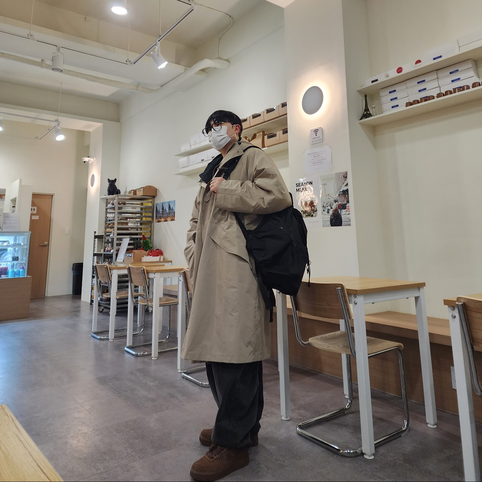 (W) Nike Air Force 1 '07 Cacao Wow 착용 스타일 - 2