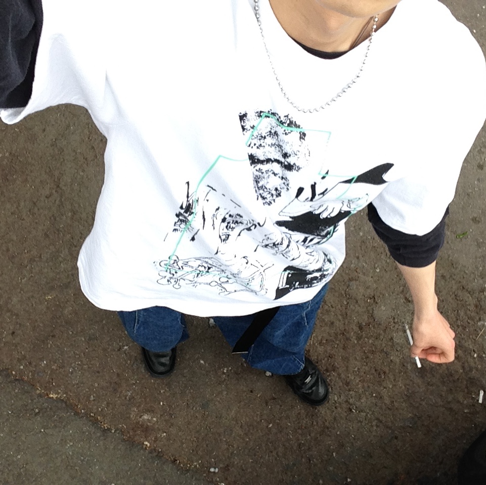Cav Empt FK Sheet10 T-Shirt White - 23SS 착용 스타일 - 3