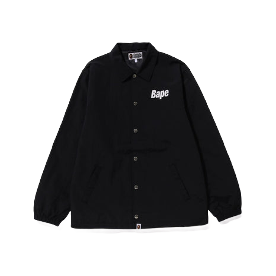 BAPE Logo Coach Jacket Black - Online Exclusive 상세 이미지 1