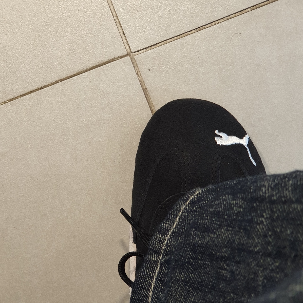 Puma Speedcat LS Black White 착용 스타일 - 2