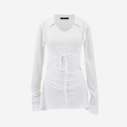 [KREAM 단독] Elfelfelf Archives Women Collar Vest Long T White