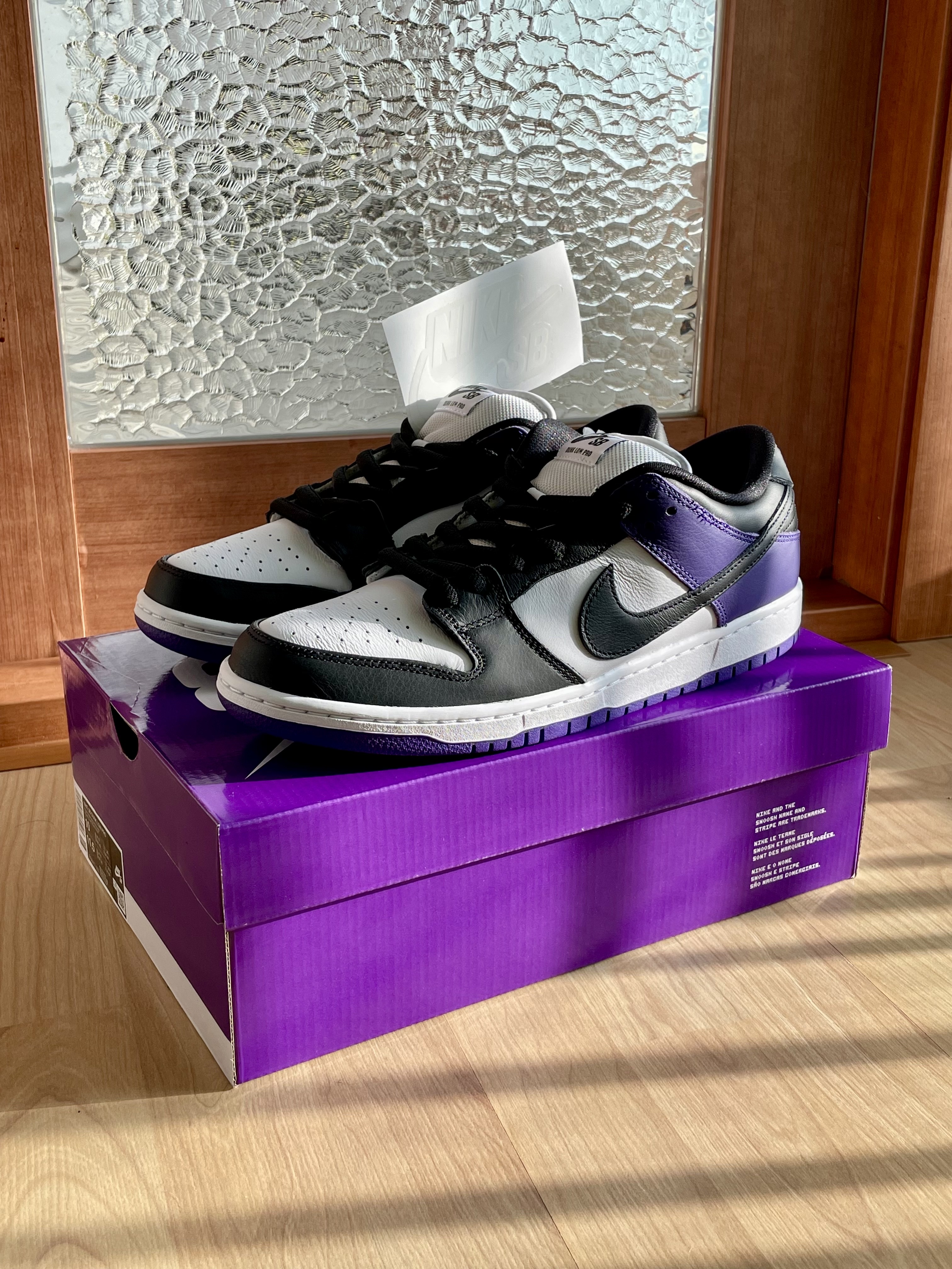 Nike SB Dunk Low Pro Court Purple 착용 스타일 - 1