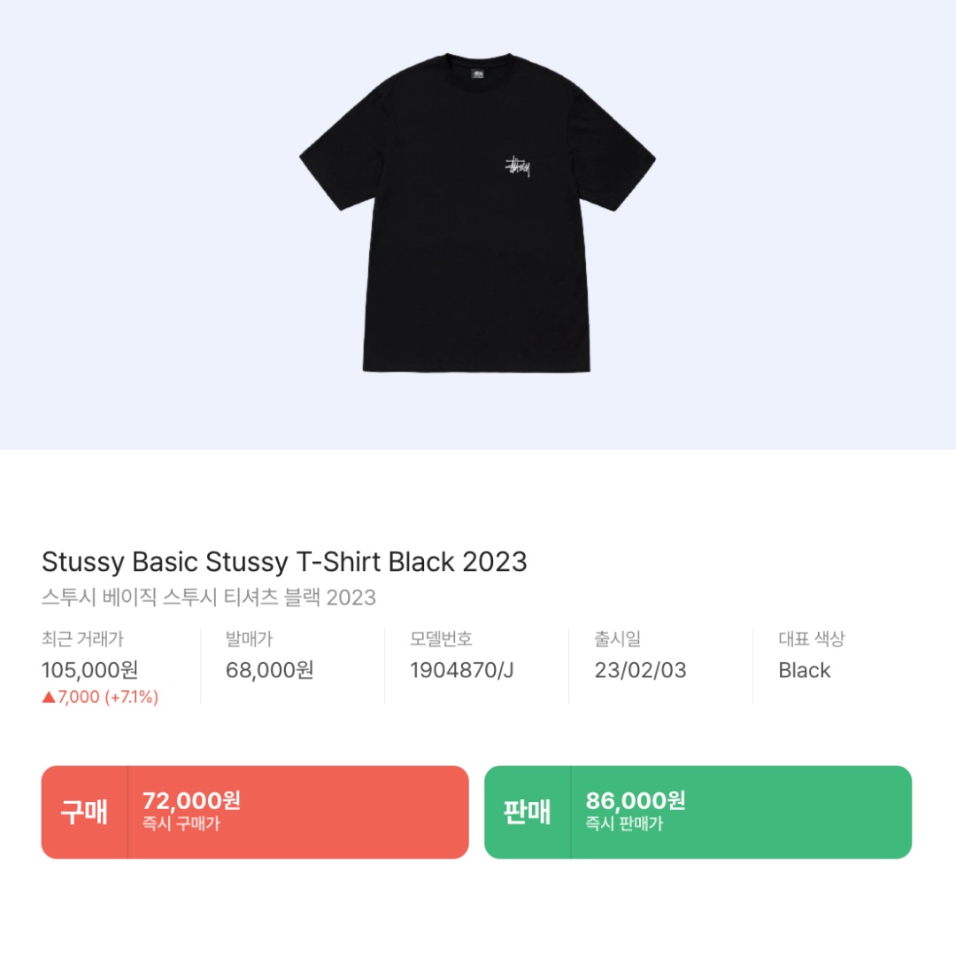 Stussy Basic Stussy T-Shirt Black 2023 착용 스타일 - 2