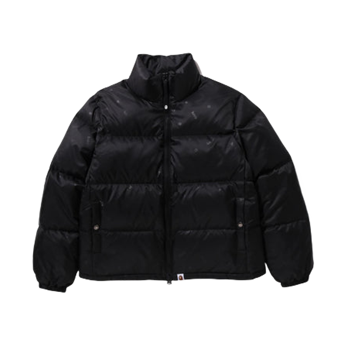 (W) BAPE Logo Pattern Down Jacket Black 상세 이미지 1