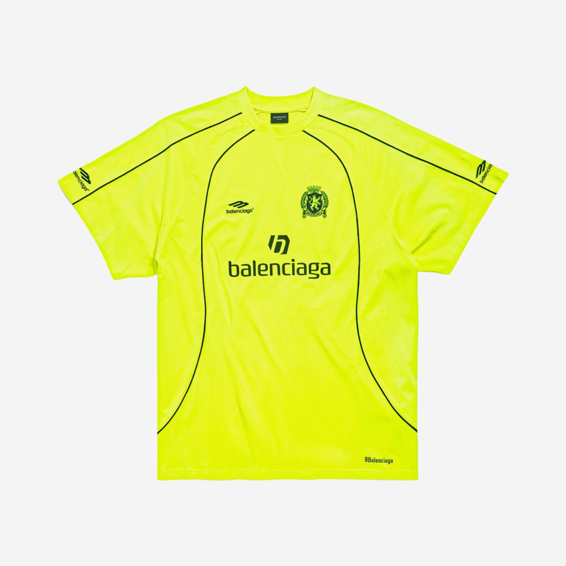 Balenciaga Soccer Series Paris Soccer Oversized T-Shirt Fluo Yellow 상세 이미지 1