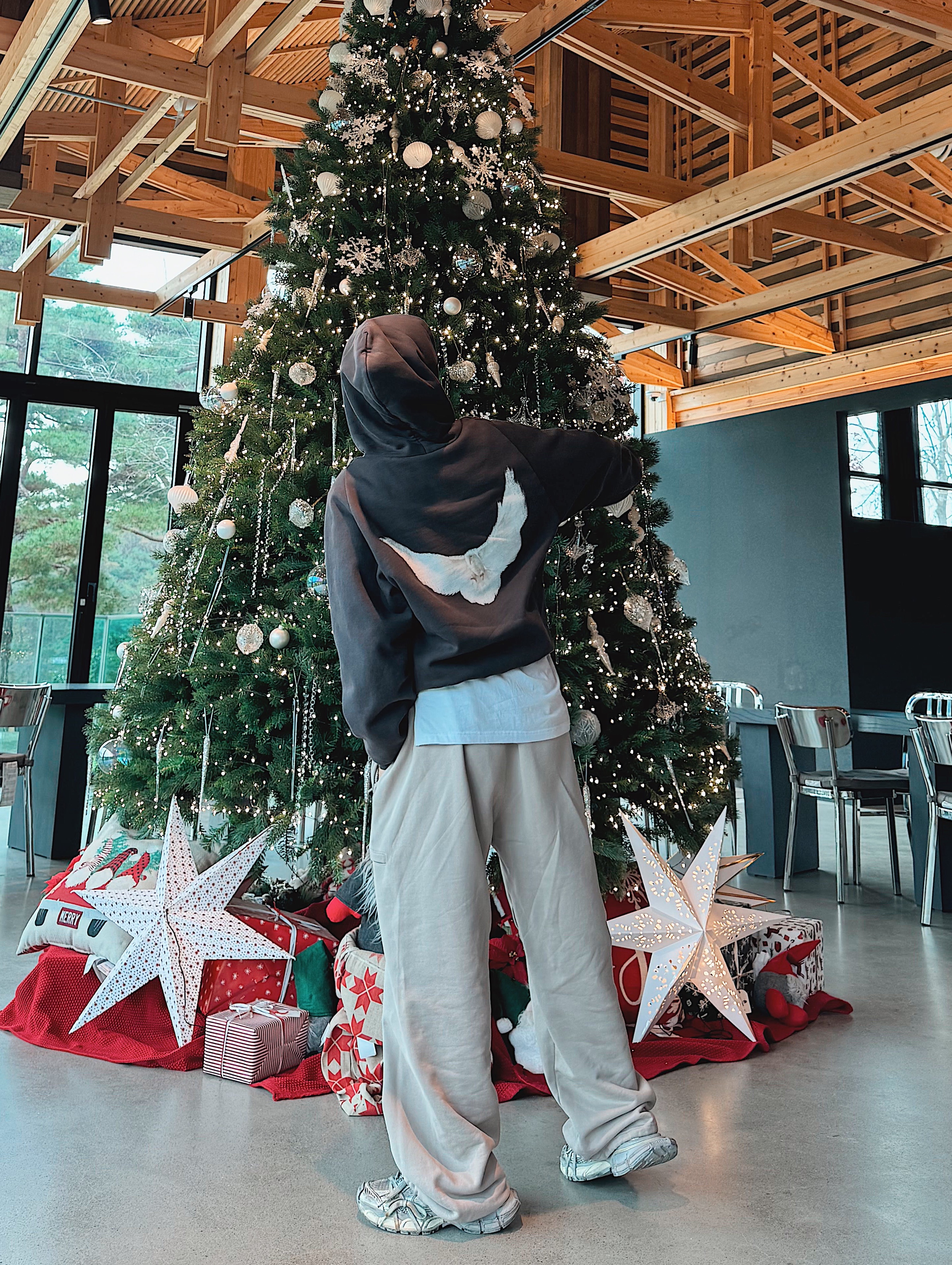 Yeezy Gap Engineered By Balenciaga Dove Shrunken Hoodie Black, Balenciaga 3XL Sneakers Light Beige 착용 스타일 - 1