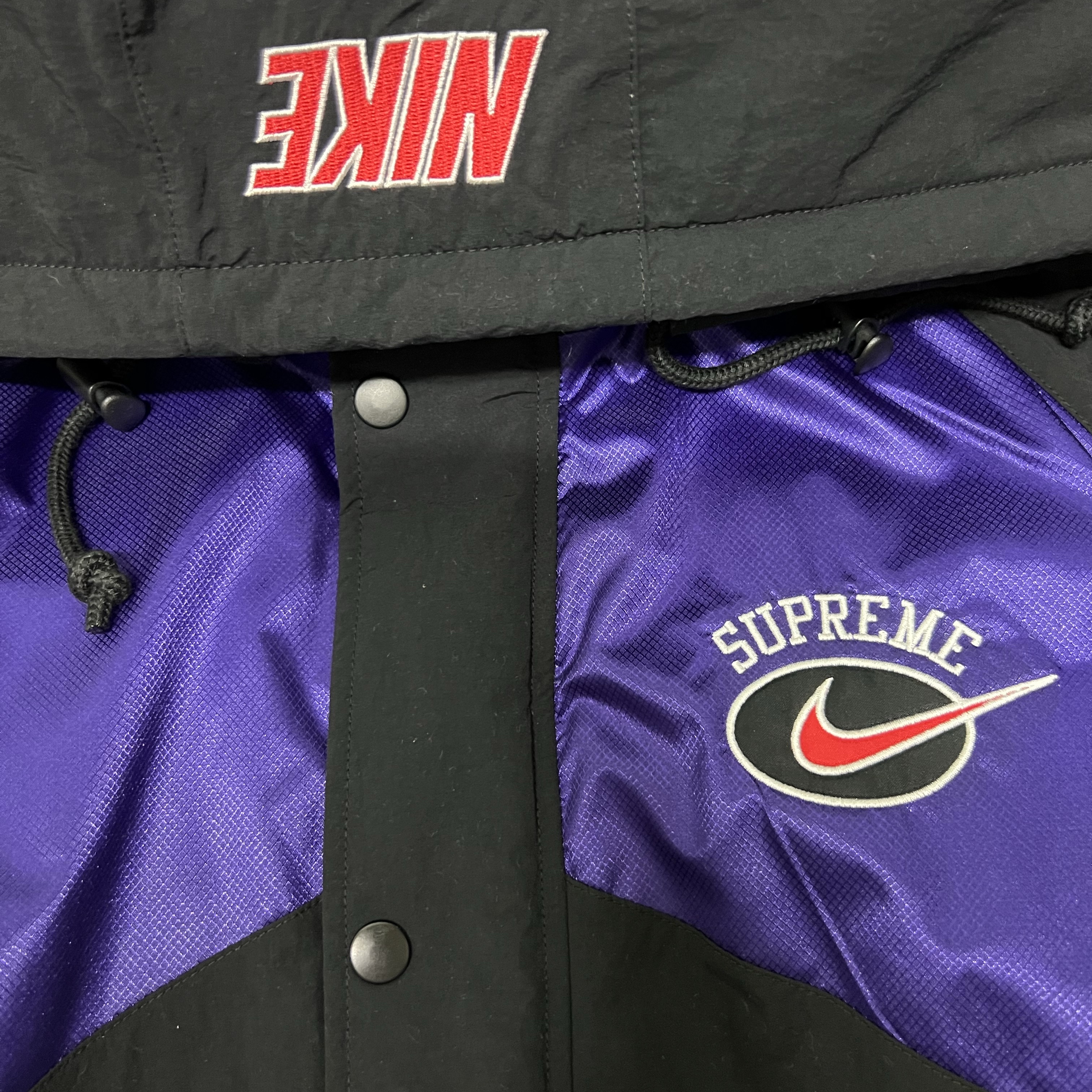 Supreme x Nike Hooded Sport Jacket Purple - 19SS 착용 스타일 - 1
