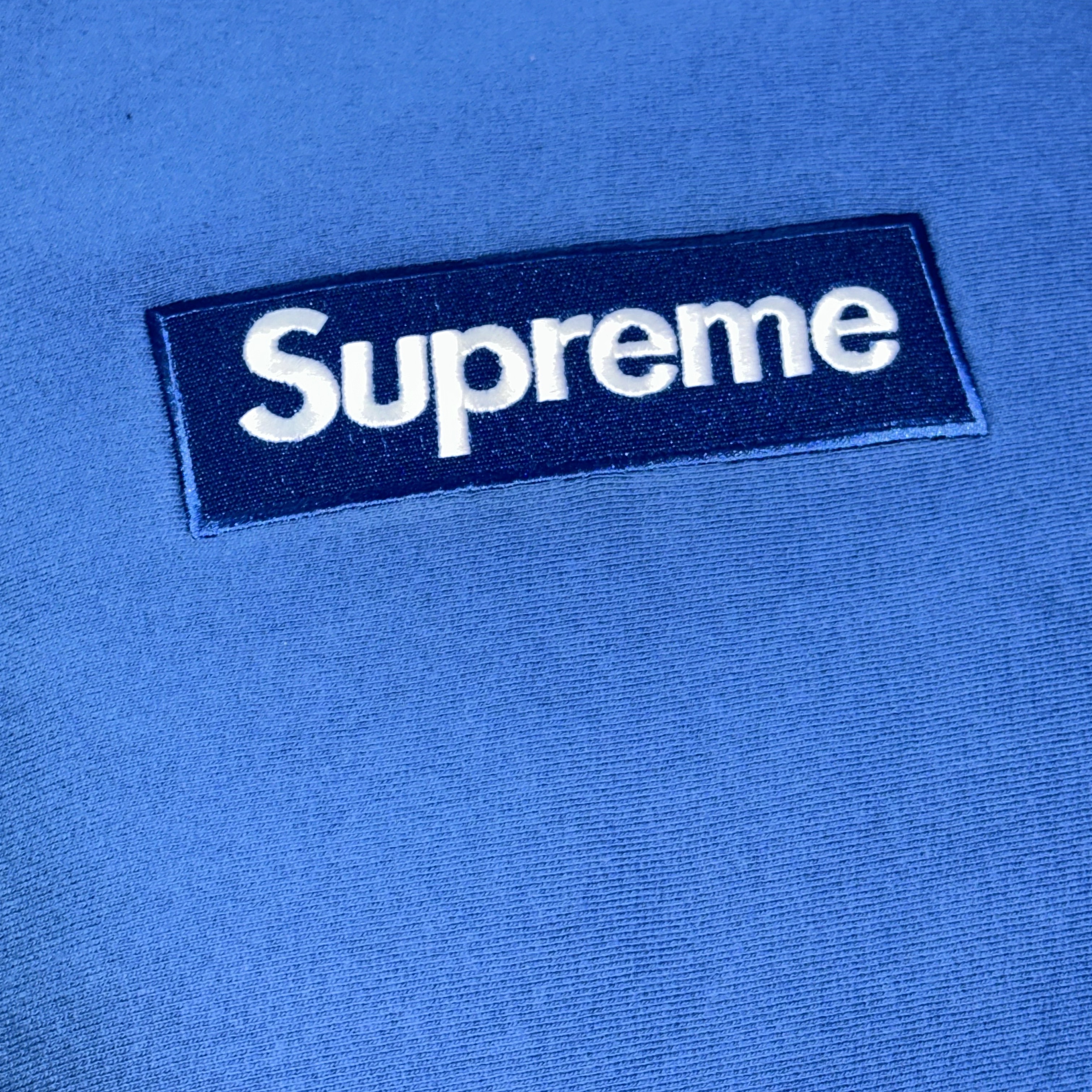 Supreme Box Logo Hooded Sweatshirt Blue - 23FW 착용 스타일