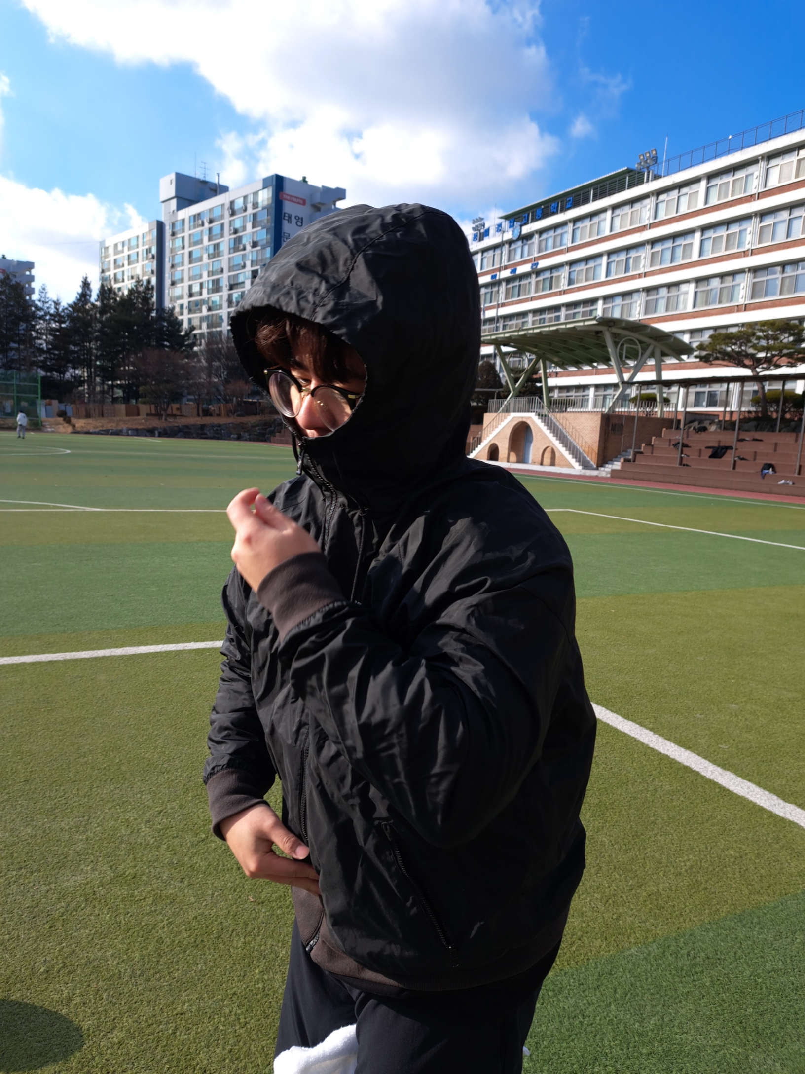 Nike NSW Windrunner Hoodie Jacket Black - Asia 착용 스타일