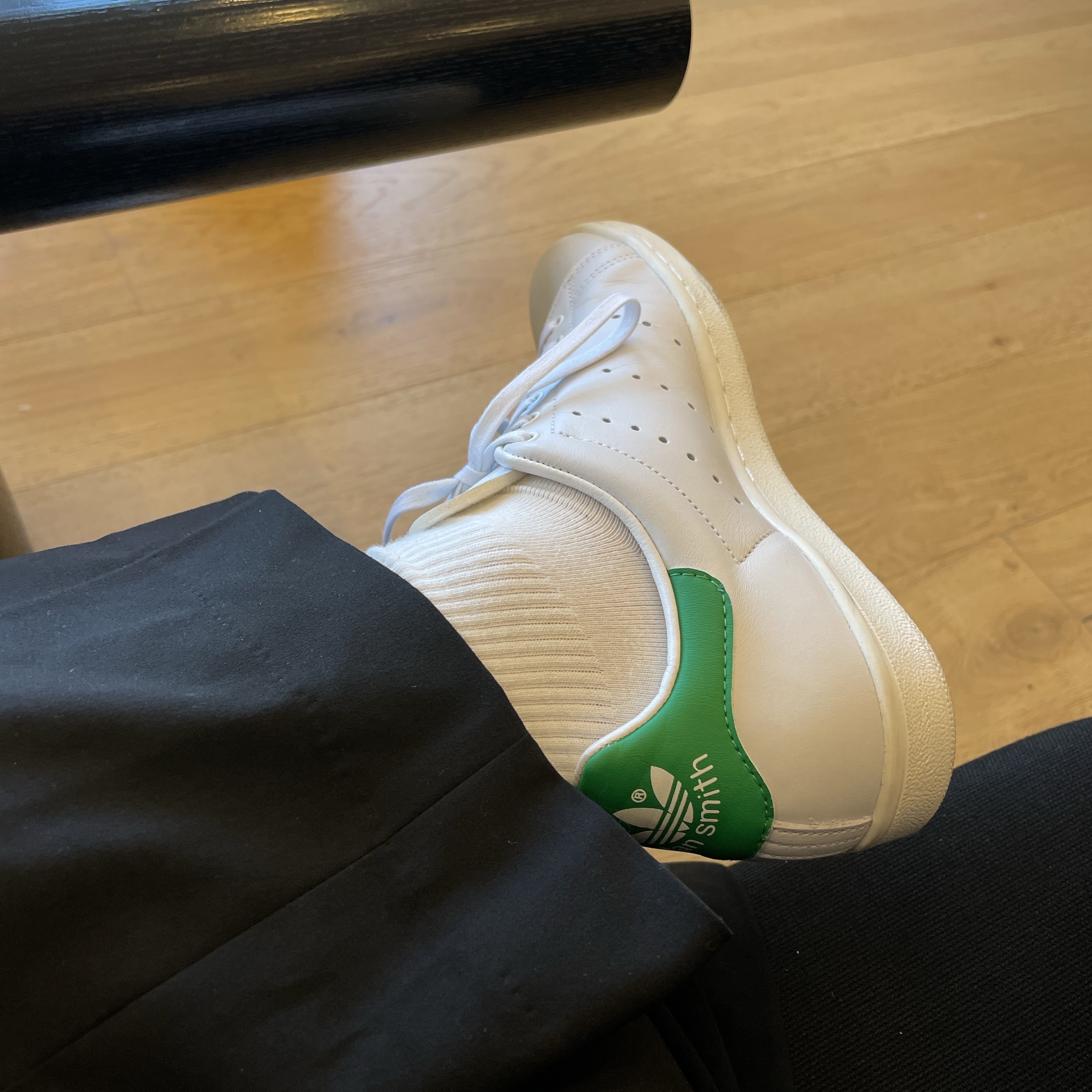 Adidas Stan Smith 80s Cloud White Green 착용 스타일