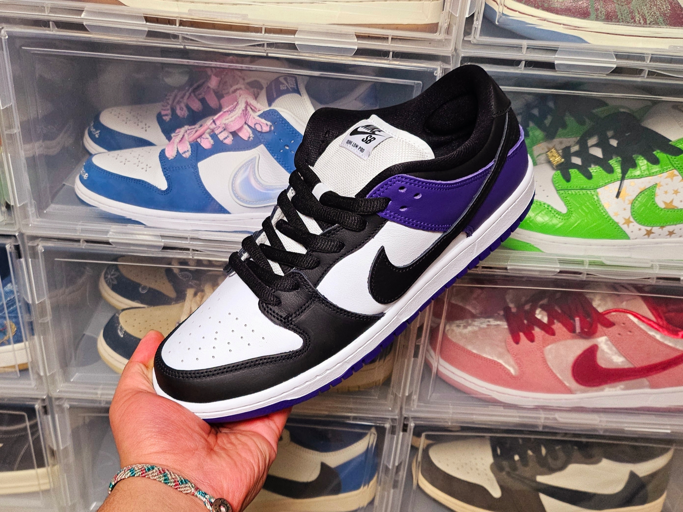 Nike SB Dunk Low Pro Court Purple 착용 스타일 - 1