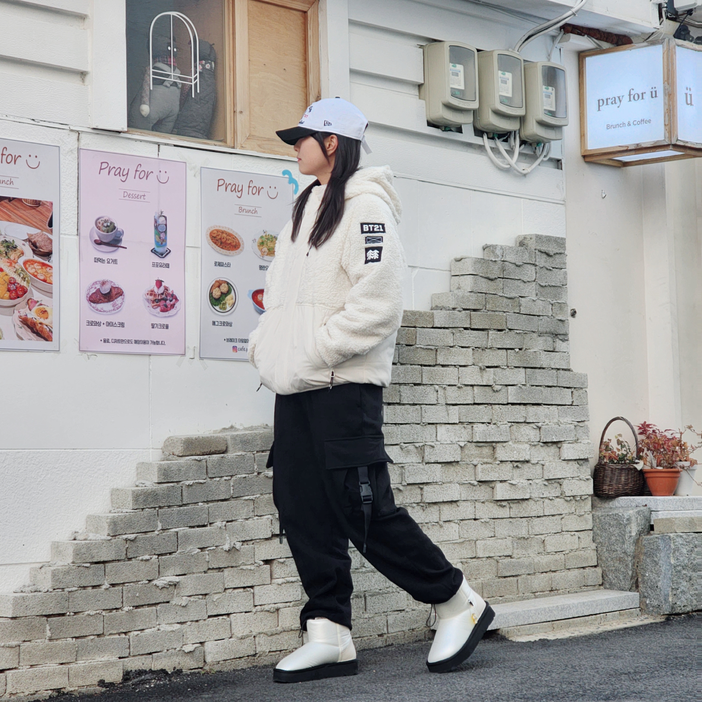 thisisneverthat x New Era x MLB New York Yankees Unstructured Ball Cap White Black 착용 스타일 - 1