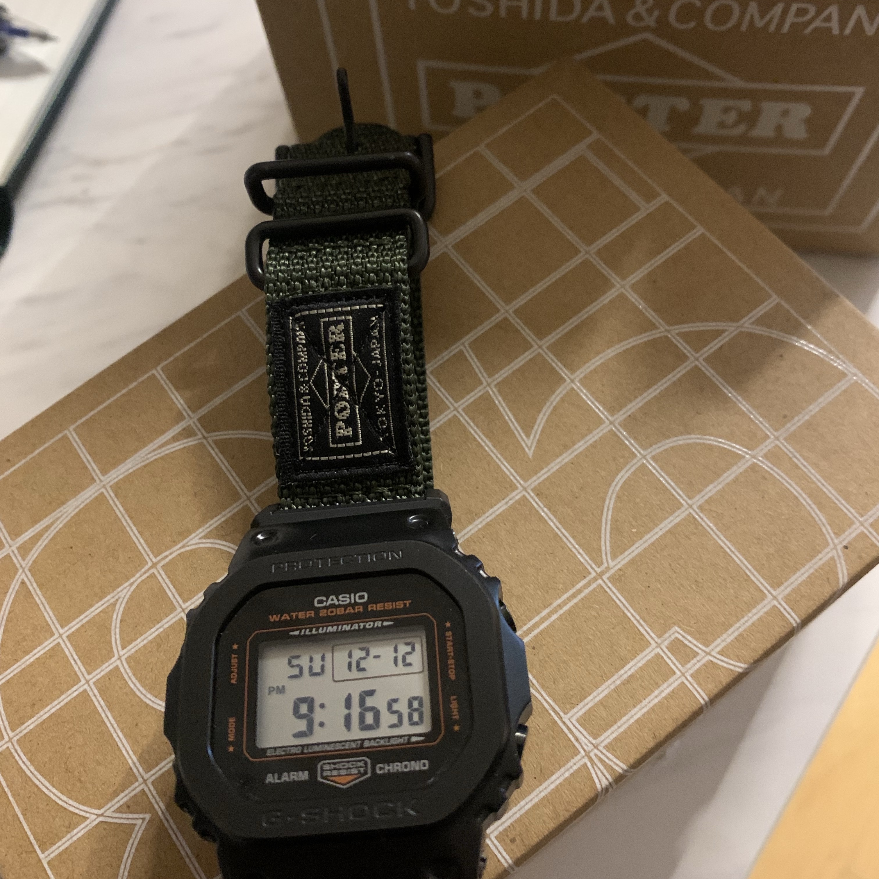 Casio G-Shock x Porter 85th Anniversary Limited Edition GM-5600EY-1 2021 착용 스타일