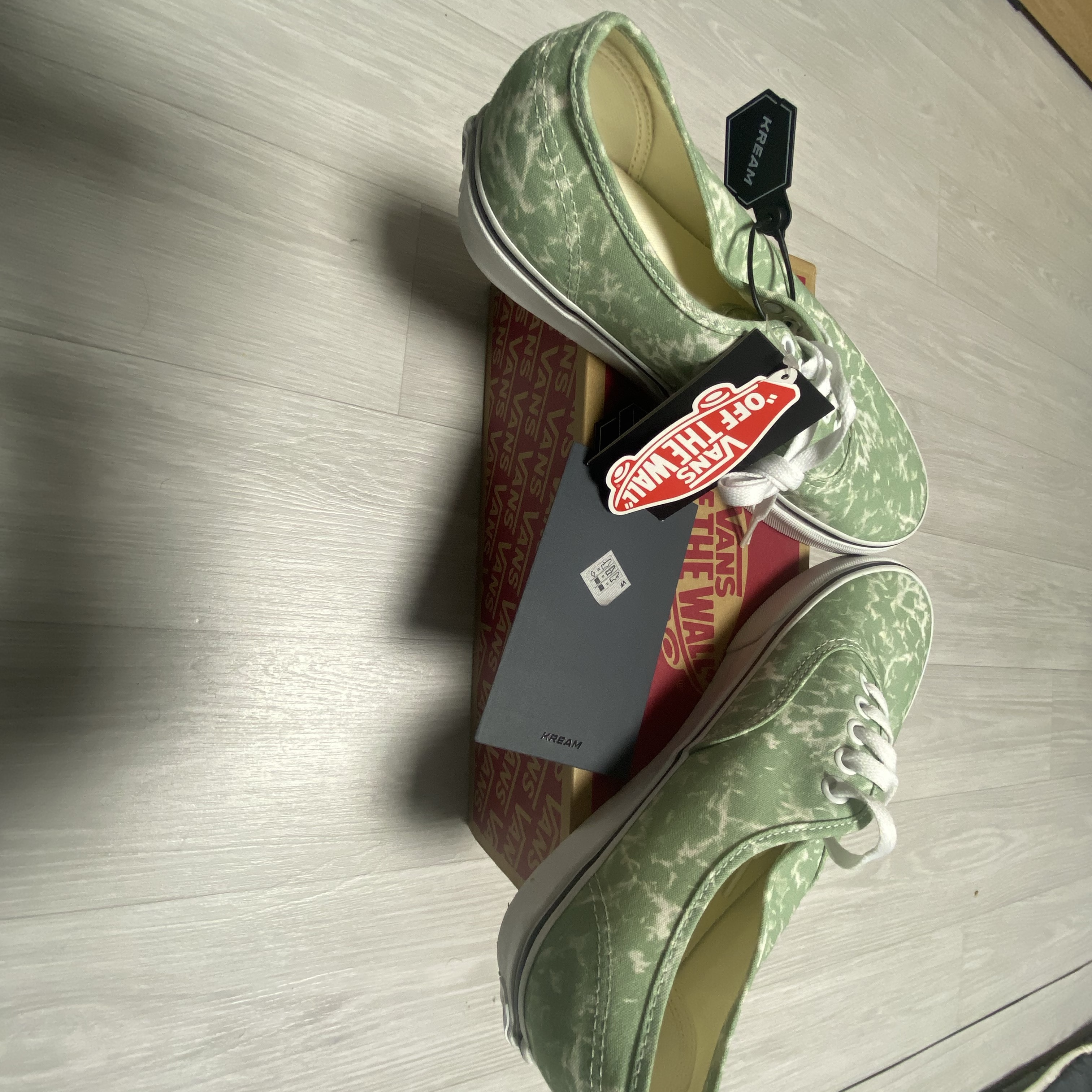 Vans Authentic Washes Celadon Green 착용 스타일 - 3