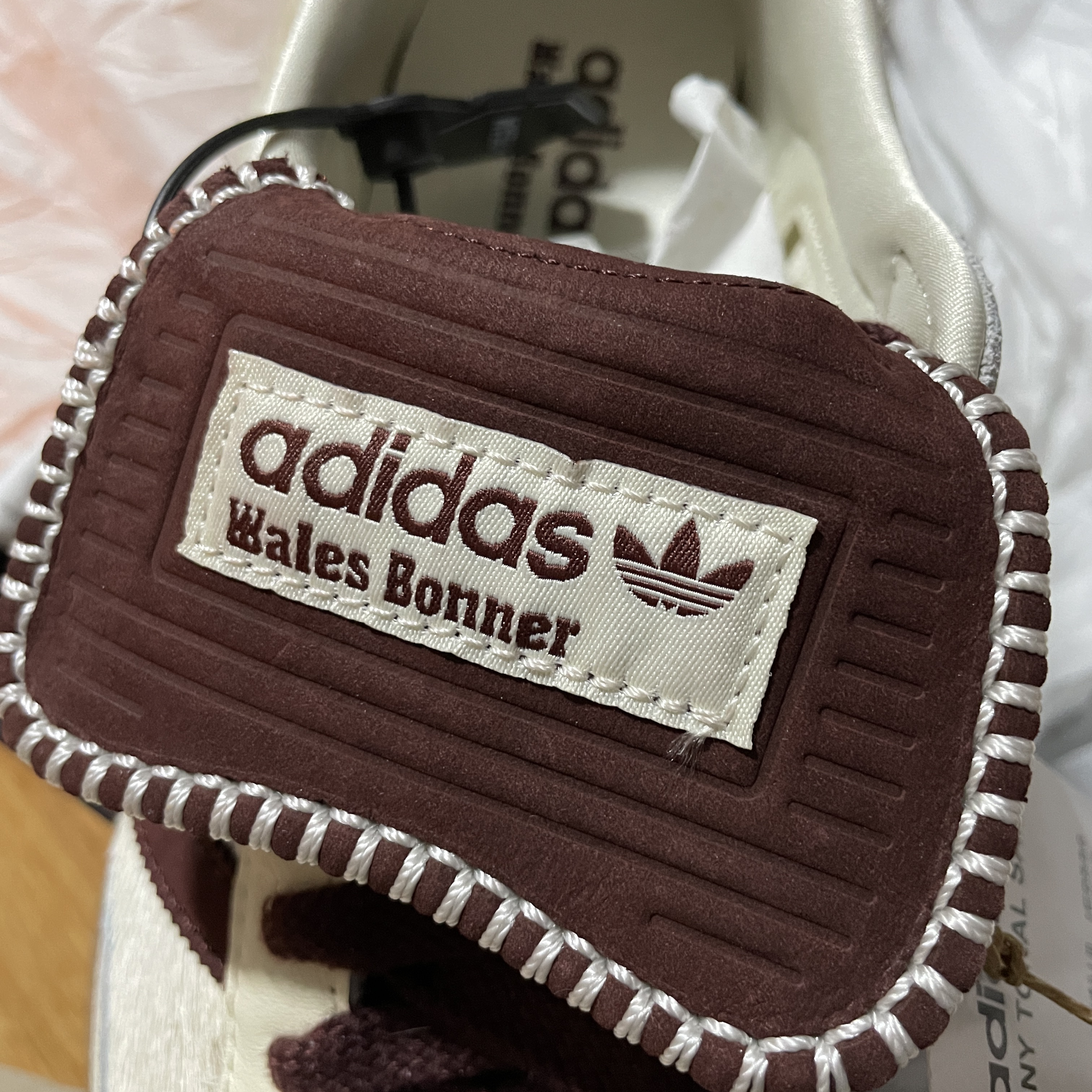 Adidas x Wales Bonner Pony Tonal Samba Cream White Mystery Brown 착용 스타일 - 3