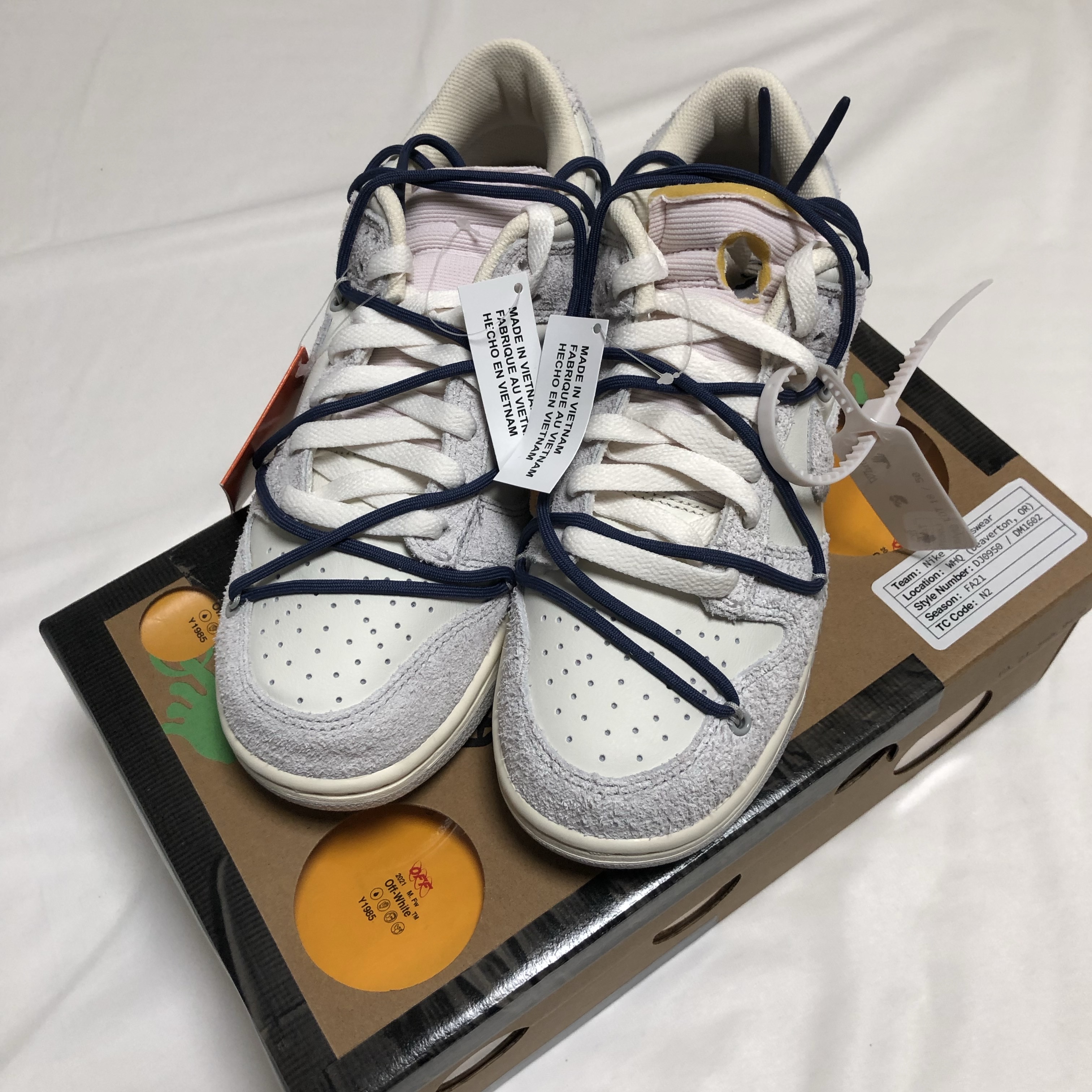 Nike x Off-White Dunk Low The 50 - Lot 18 착용 스타일 - 2