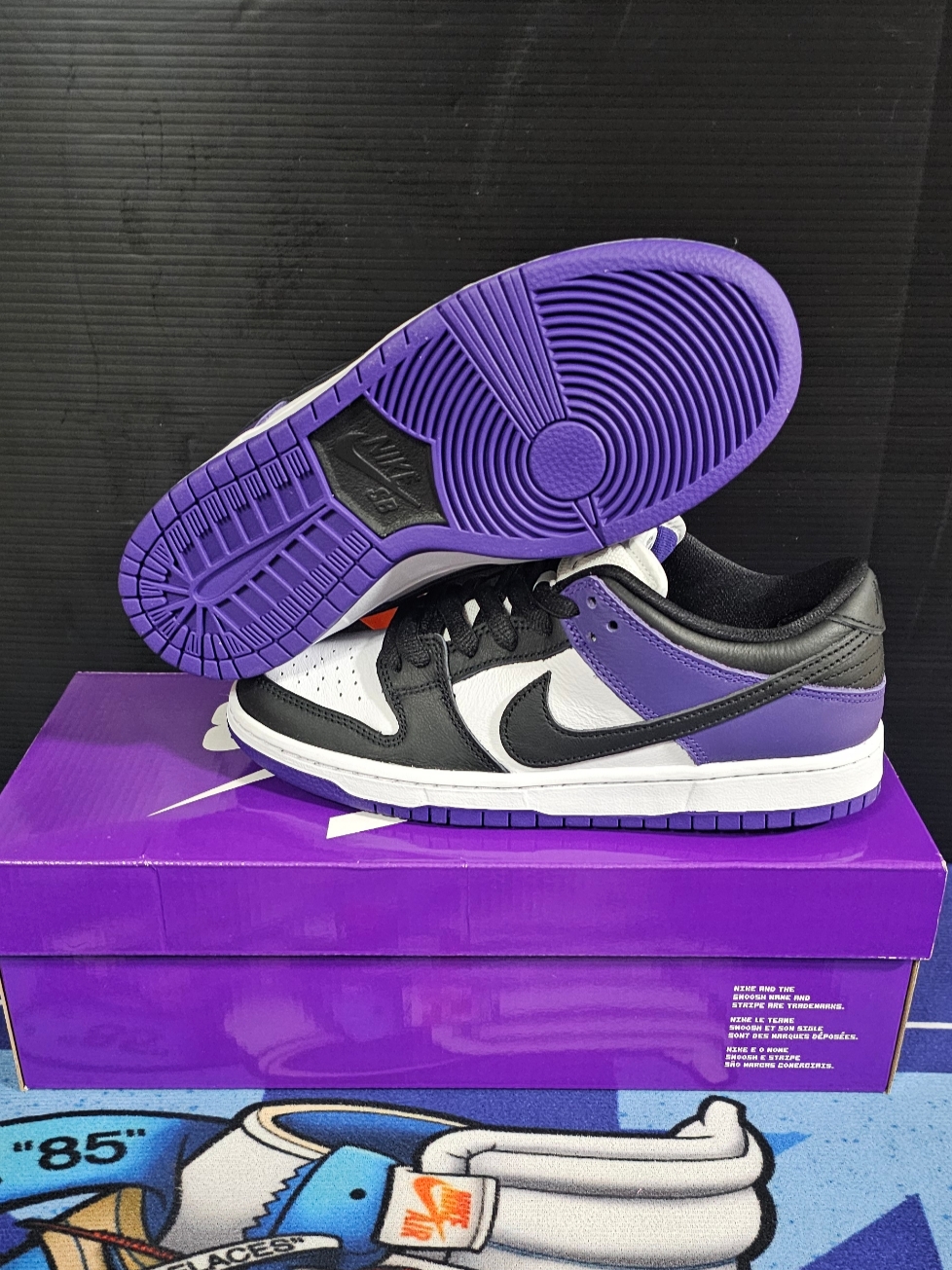 Nike SB Dunk Low Pro Court Purple 착용 스타일 - 5