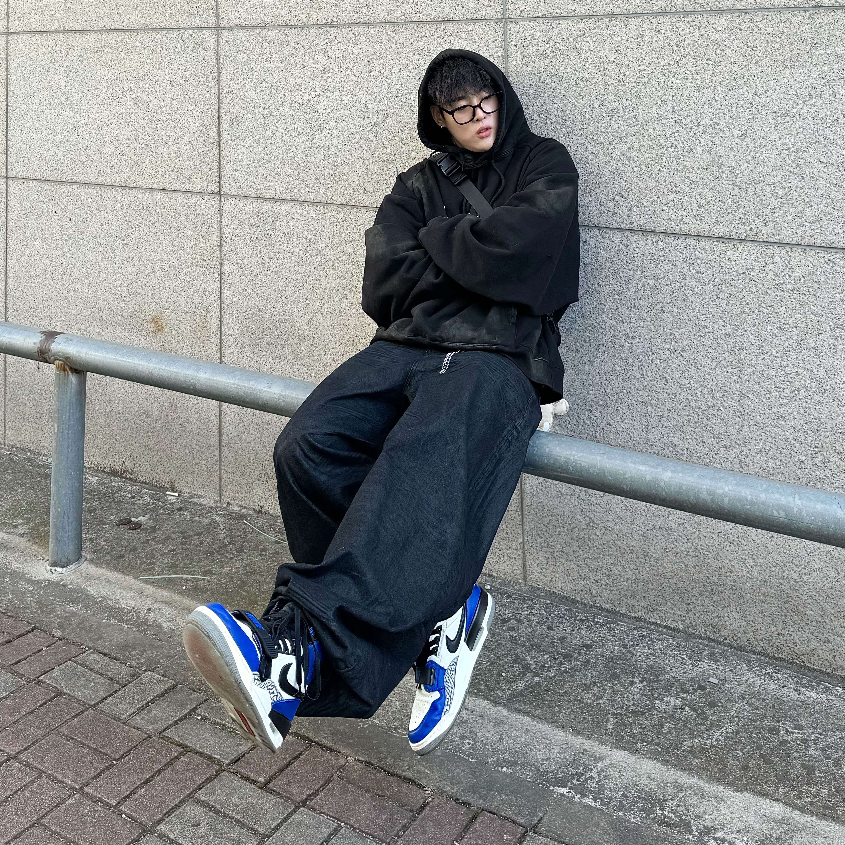 Jordan Legacy 312 Storm Blue 착용 스타일 - 3