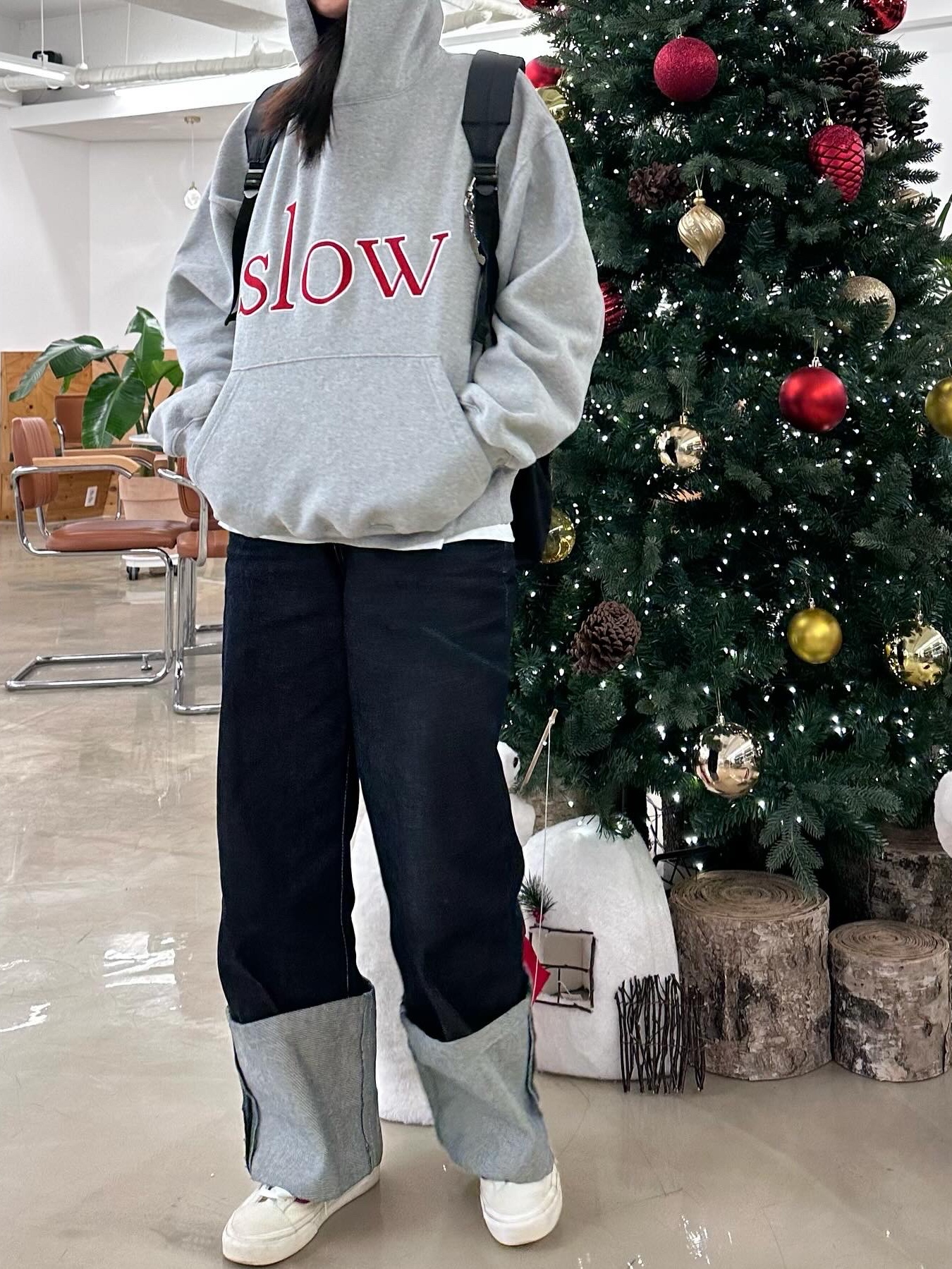 Vans Style 36 Marshmallow Racing Red 착용 스타일 - 2