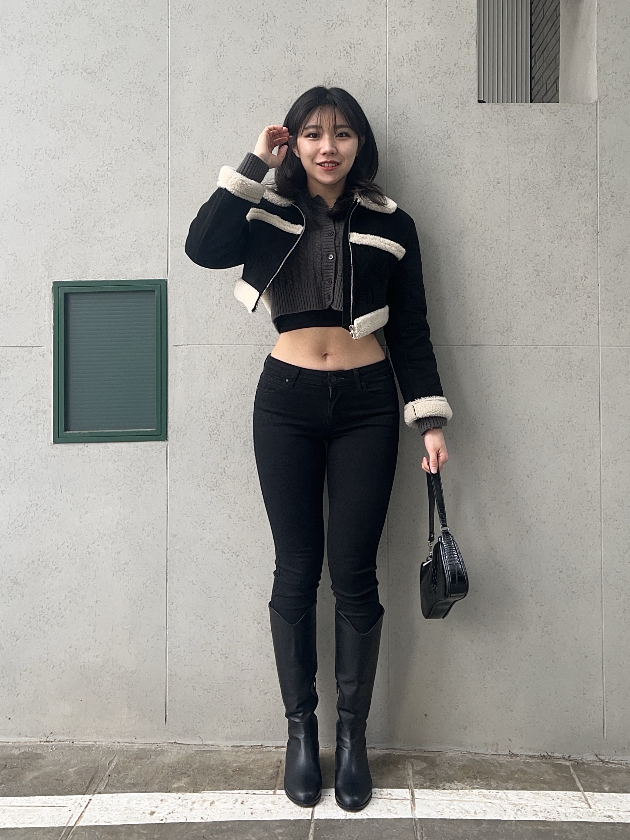 (W) Bohemian Seoul Basic Tube Top Black 착용 스타일 - 3