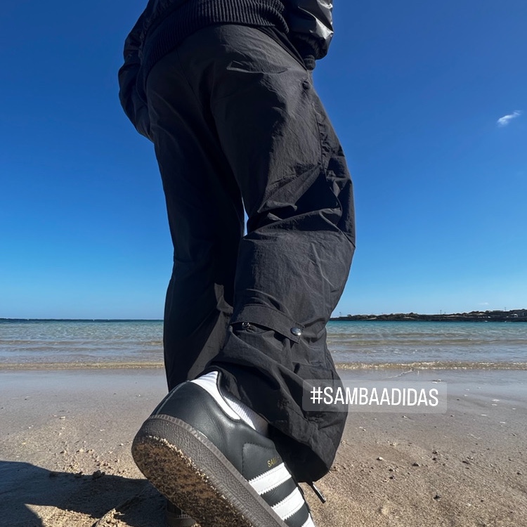 Adidas Samba OG Black White Gum 착용 스타일