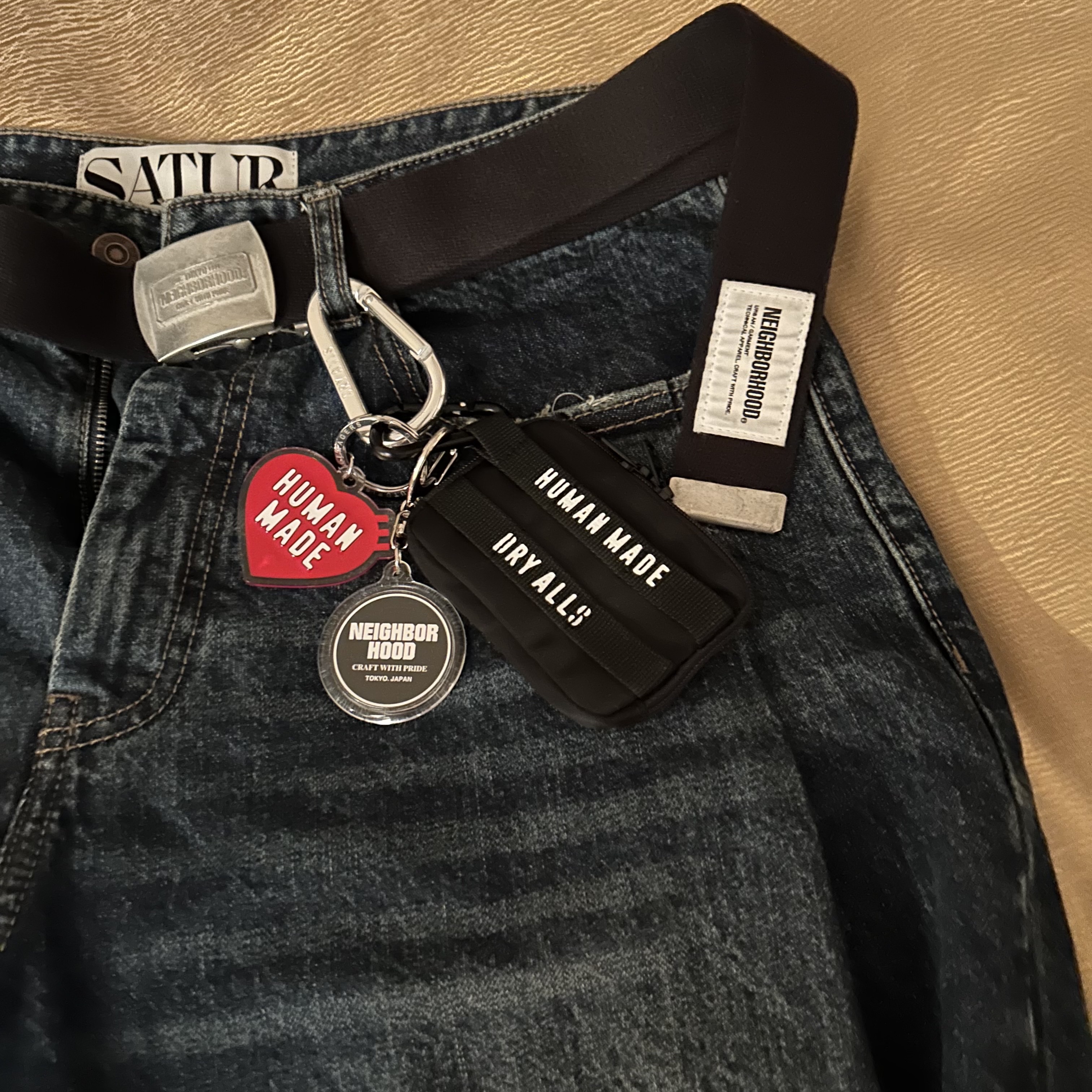 Balenciaga 3XL Sneakers Grey White Blue, Human Made Military Pouch Large Black 착용 스타일 - 4