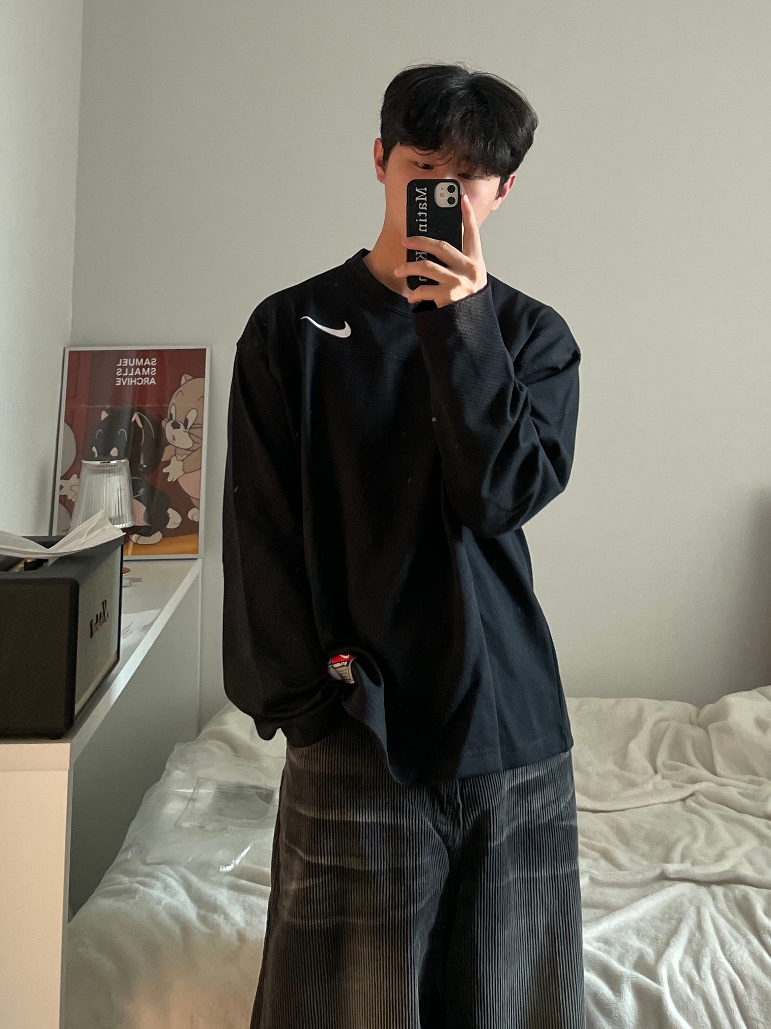 Nike x Stussy Long Sleeve Top Sail (FJ9164-133), Salomon x MM6 Maison Margiela XT-15 Black 착용 스타일 - 2