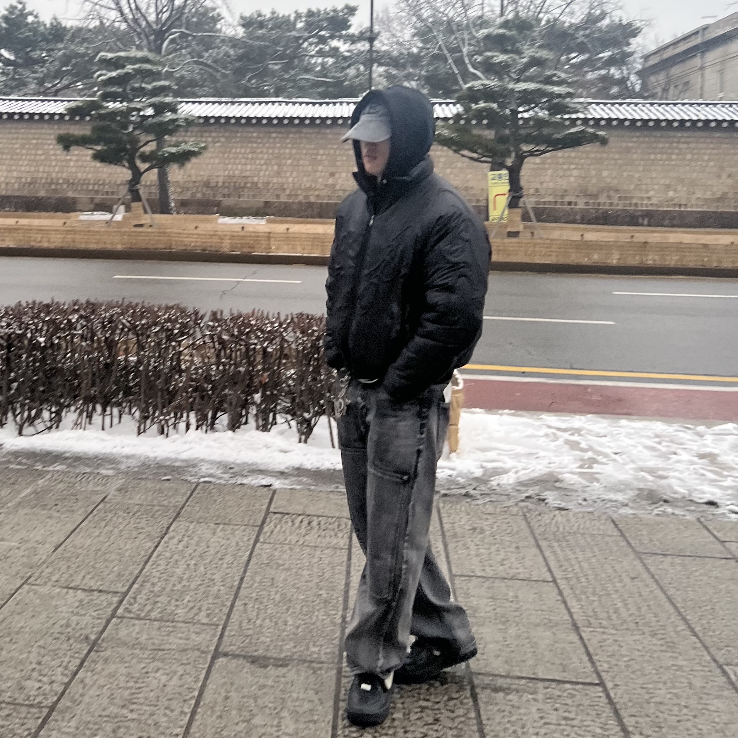 Nike x Ambush Air Force 1 Low SP Black, Thug Club Double Knee Laser Denim Pants Purple 착용 스타일 - 2