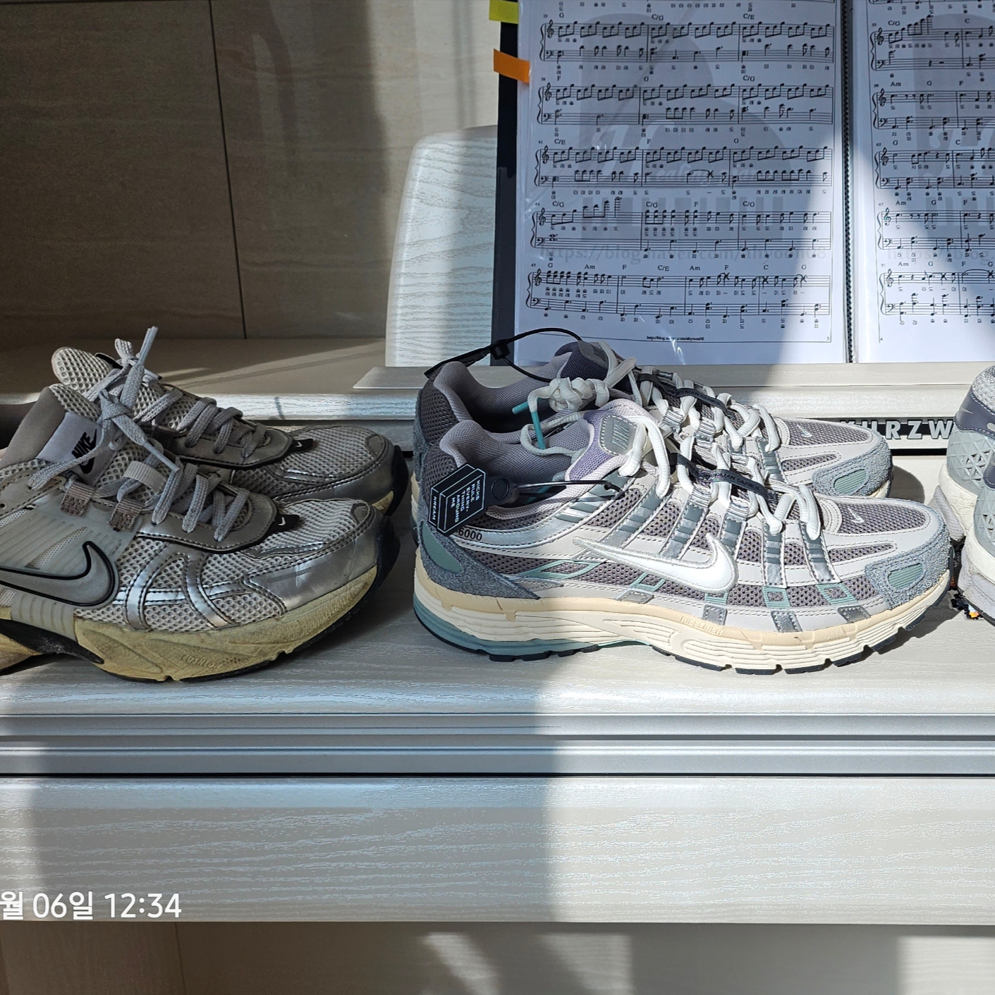 Nike P-6000 Flat Pewter Light Iron Ore 착용 스타일 - 2