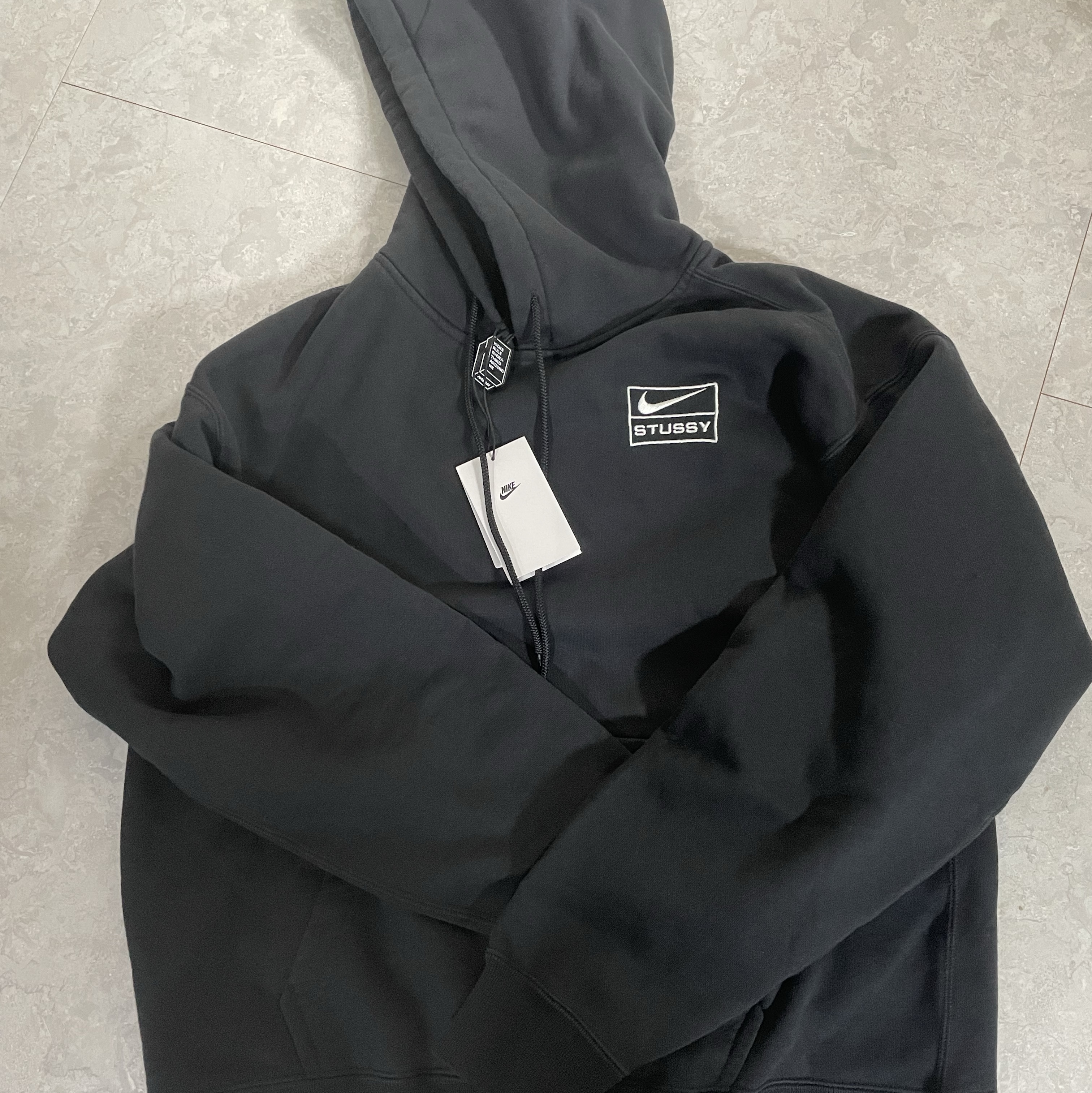 Nike x Stussy NRG RA Washed Pullover Hoodie Black (DN4029-010) 착용 스타일