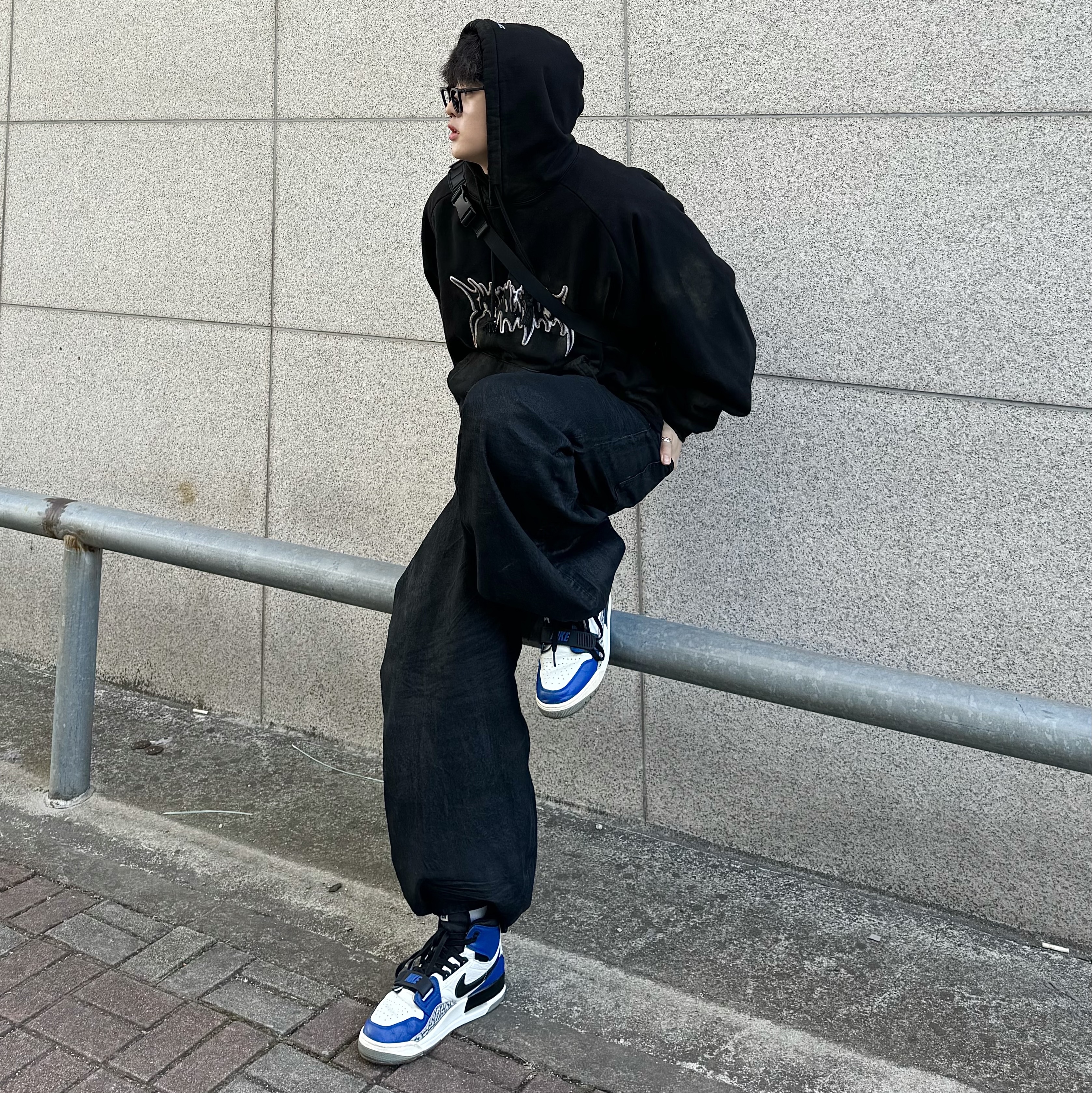 Jordan Legacy 312 Storm Blue 착용 스타일 - 1