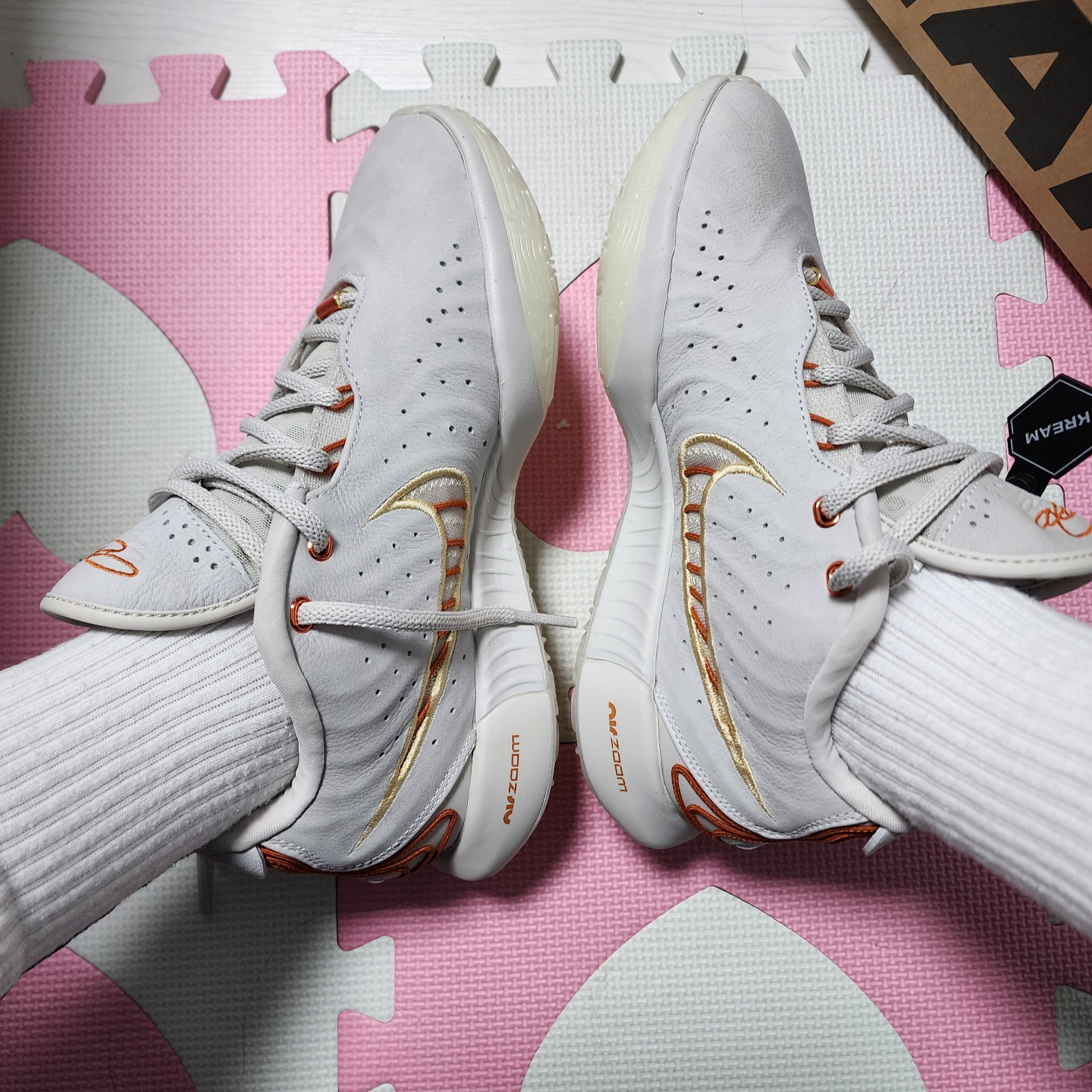 Nike Lebron 21 EP Akoya Light Bone 착용 스타일 - 3