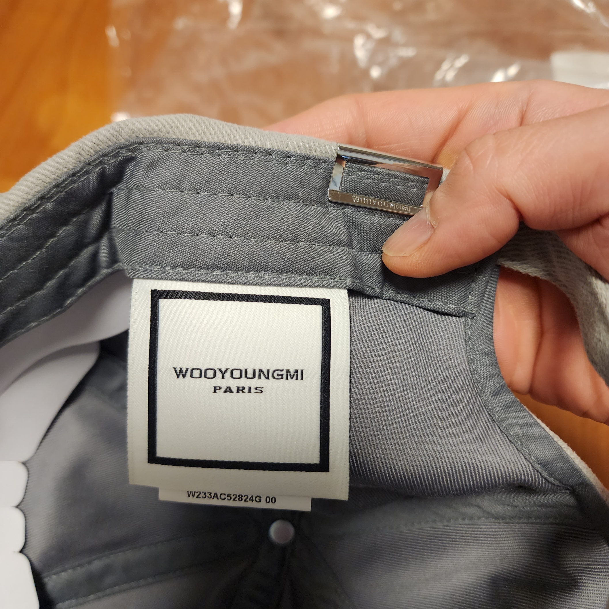 Wooyoungmi Embroidered Ball Cap Gray - 23FW 착용 스타일 - 4