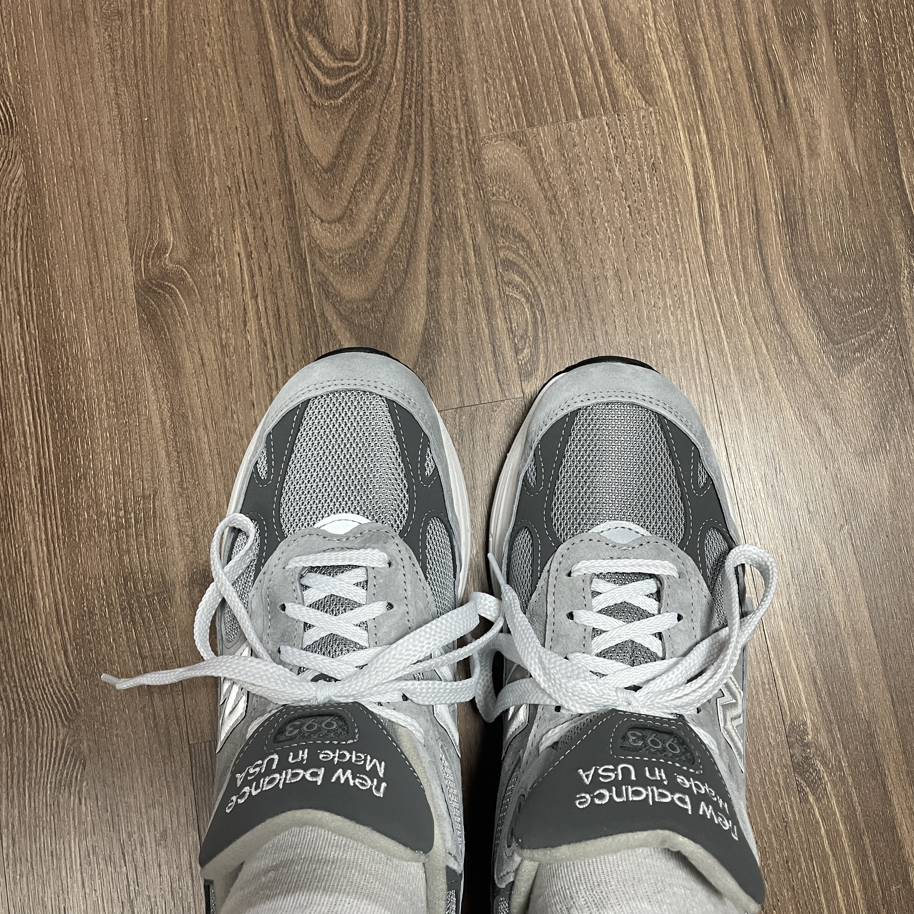 New Balance 993 Made in USA Grey - D Standard 착용 스타일 - 1