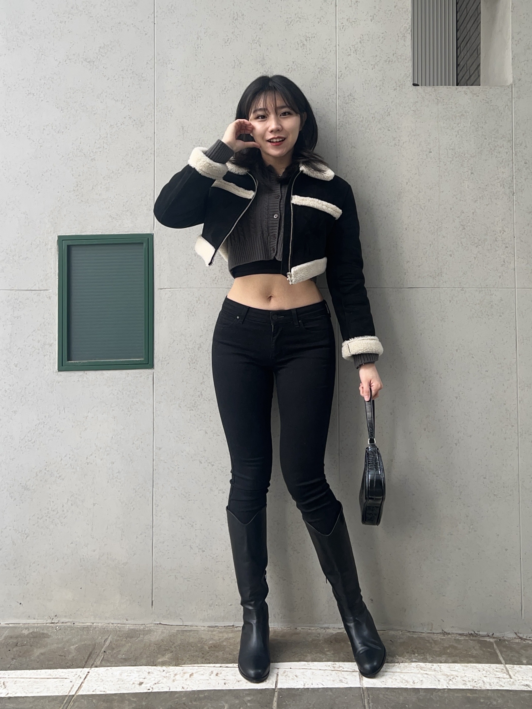 (W) Bohemian Seoul Basic Tube Top Black 착용 스타일 - 2