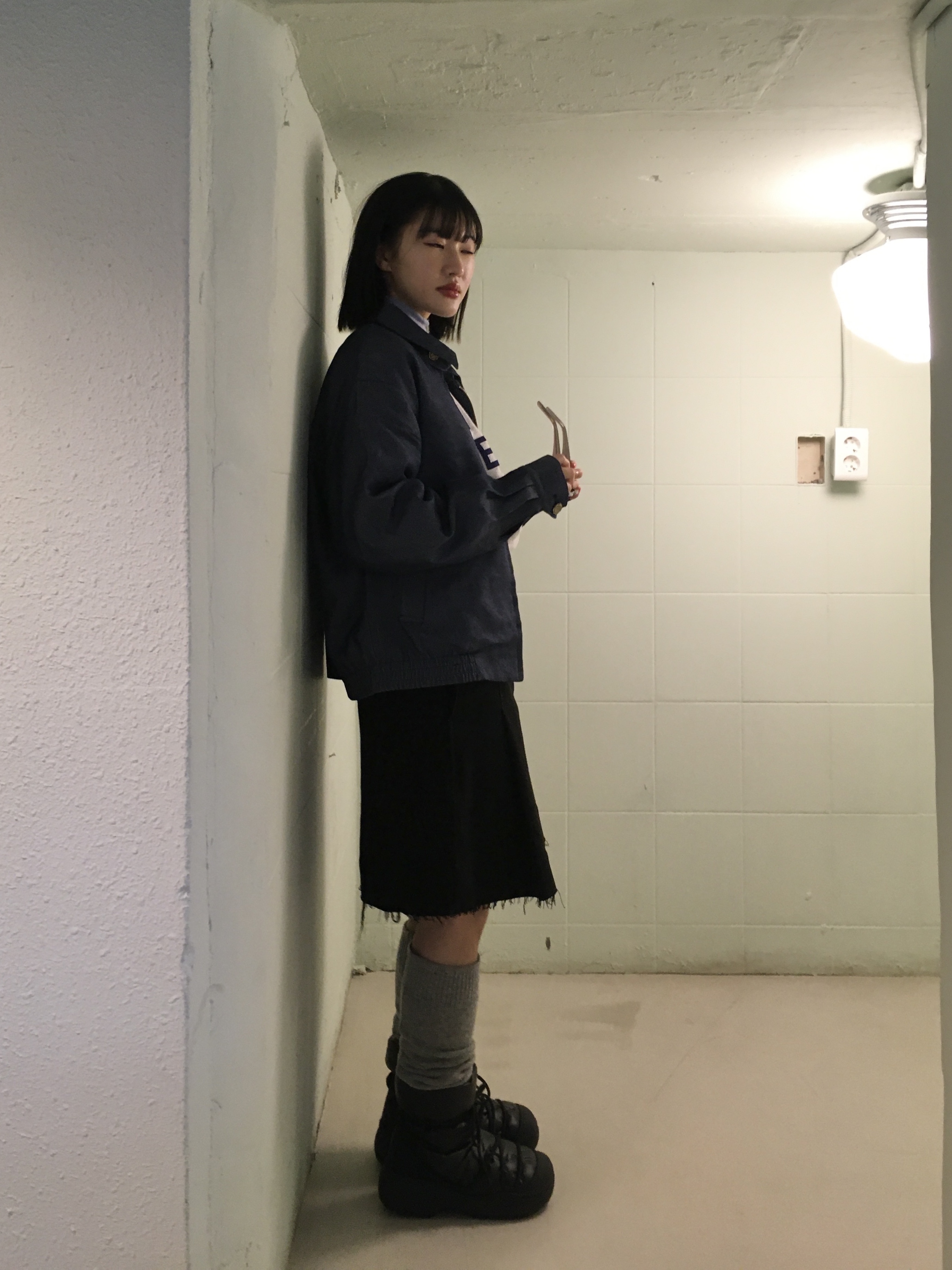 Traktat Staff Harrington Jacket Navy, (W) Rockfishweatherwear Hayden Snow Padded Boots Black 착용 스타일 - 6