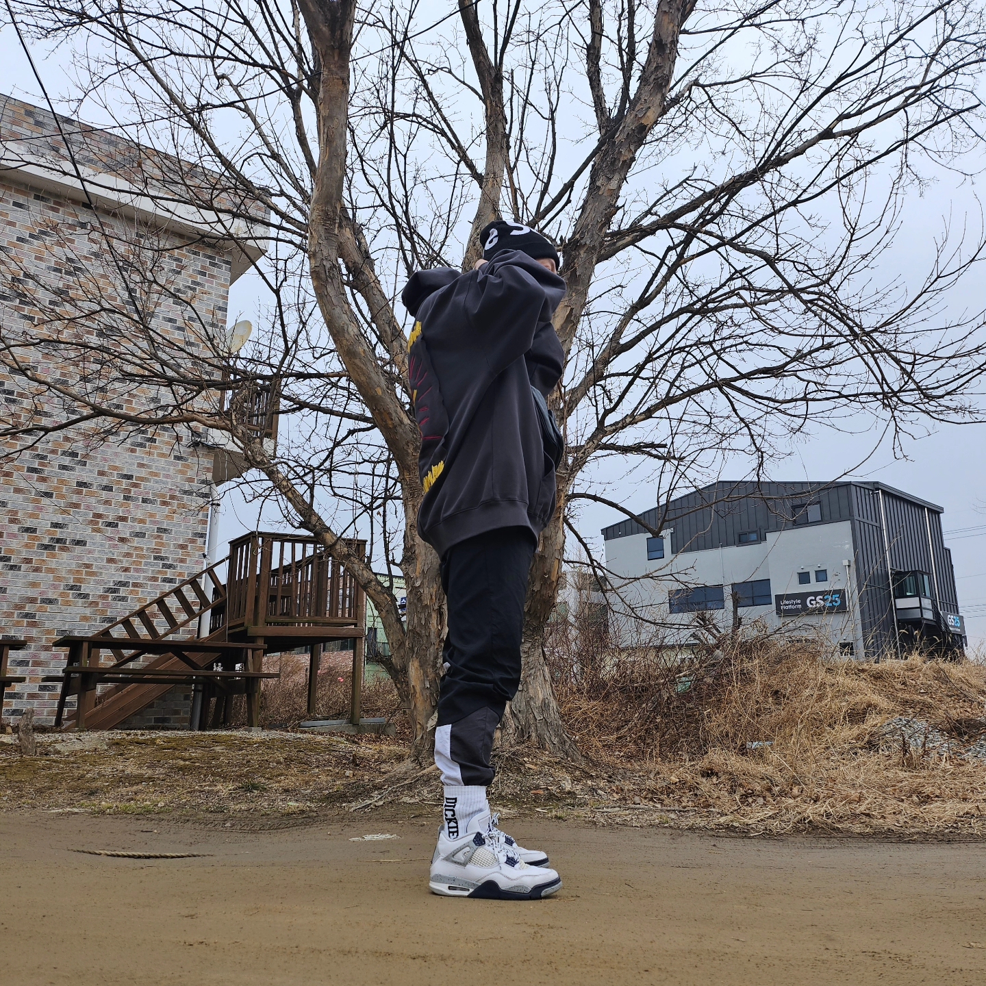Nike NSW Big Swoosh Woven Pants Black - Asia, Balenciaga Explorer Beltpack Black 착용 스타일 - 4