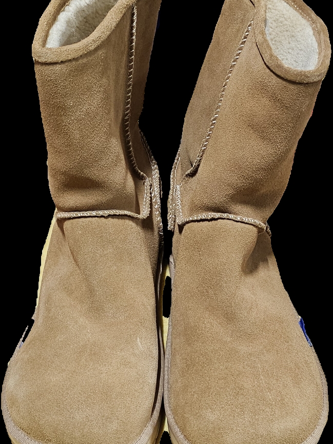 Zara x Ader Error Split Suede Flat Ankle Boots Sand Brown 착용 스타일 - 1