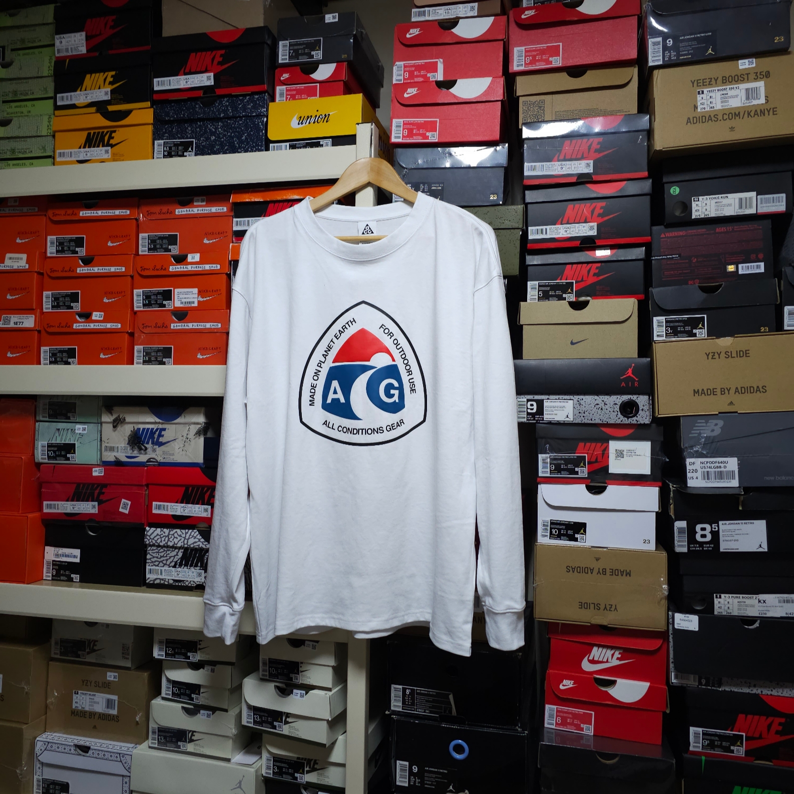 Nike NRG ACG Long Sleeve T-Shirt White - US/EU 착용 스타일