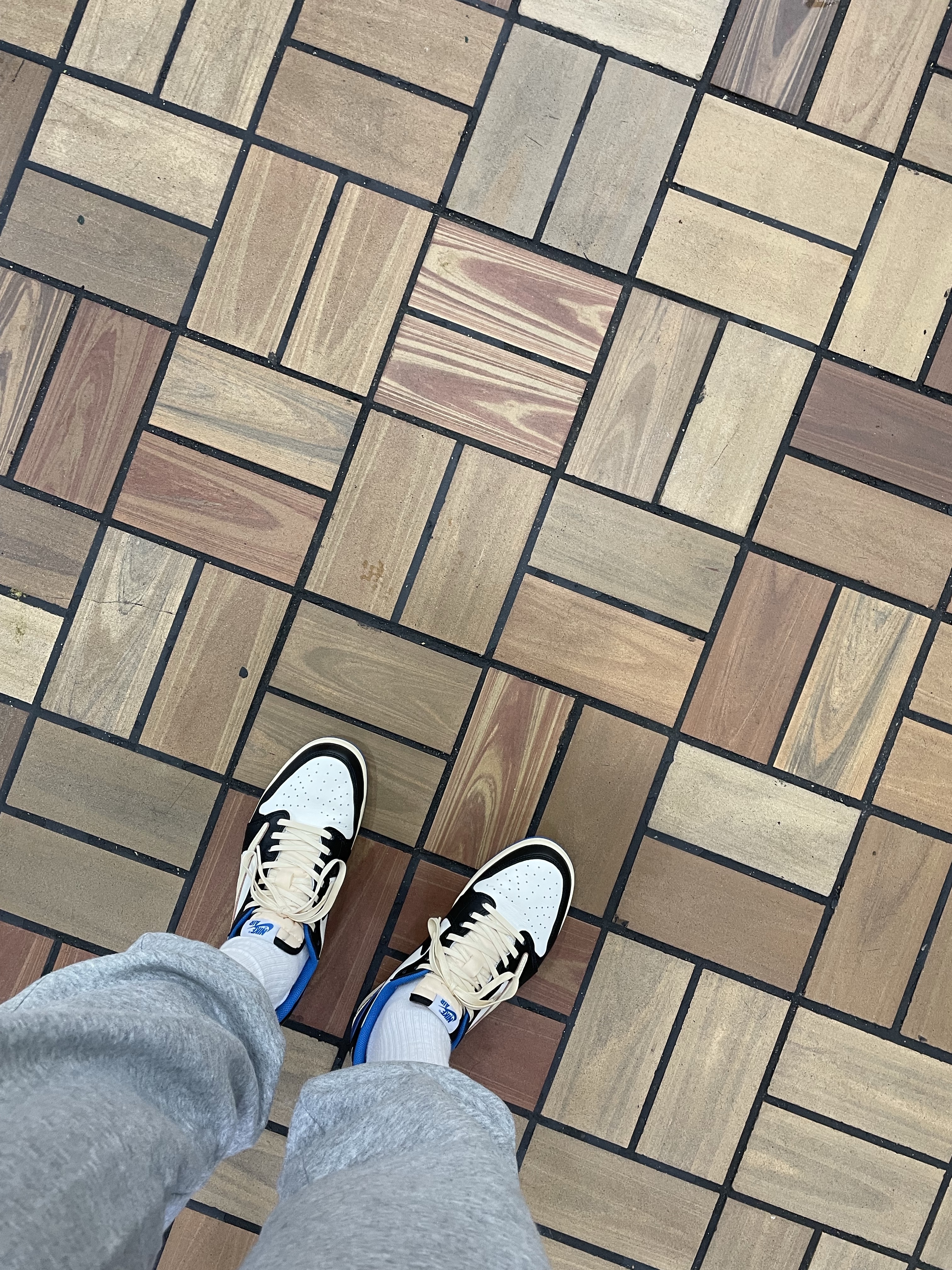 Jordan 1 x Travis Scott x Fragment Retro Low OG SP Military Blue 착용 스타일