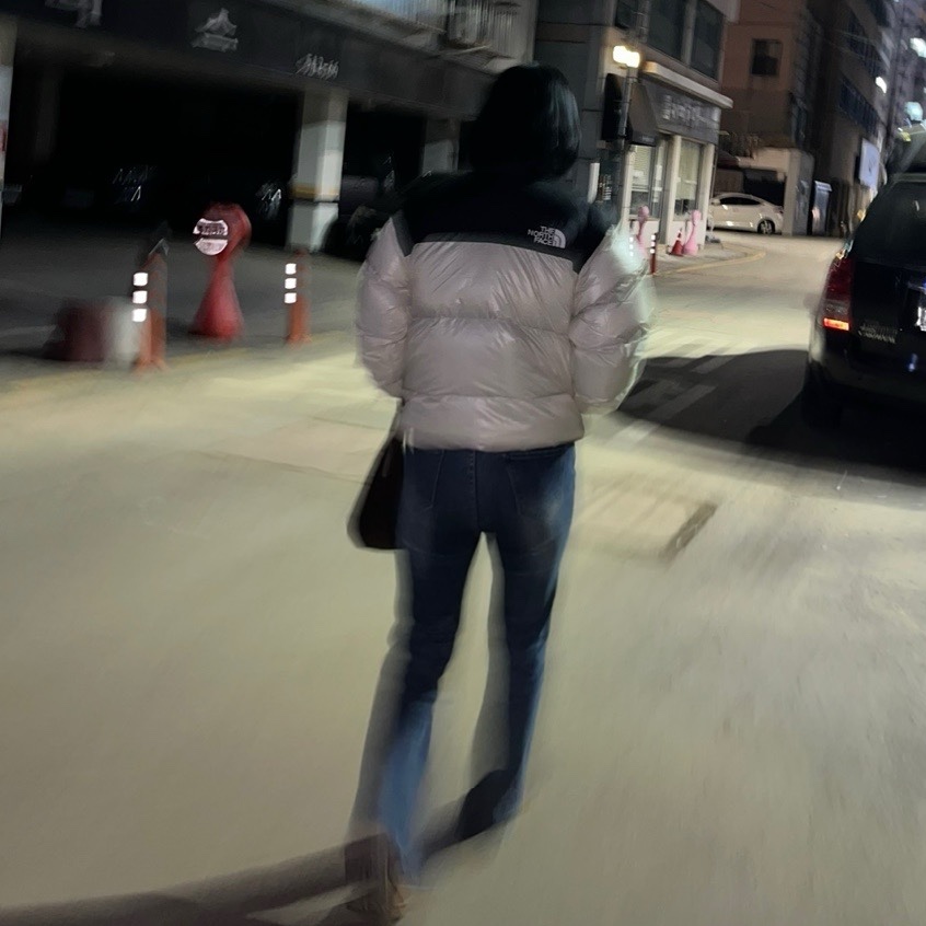The North Face Nuptse On Ball Jacket SE Cream, (W) The North Face White Label Novelty Nuptse Down Jacket Beige Brown 착용 스타일 - 2