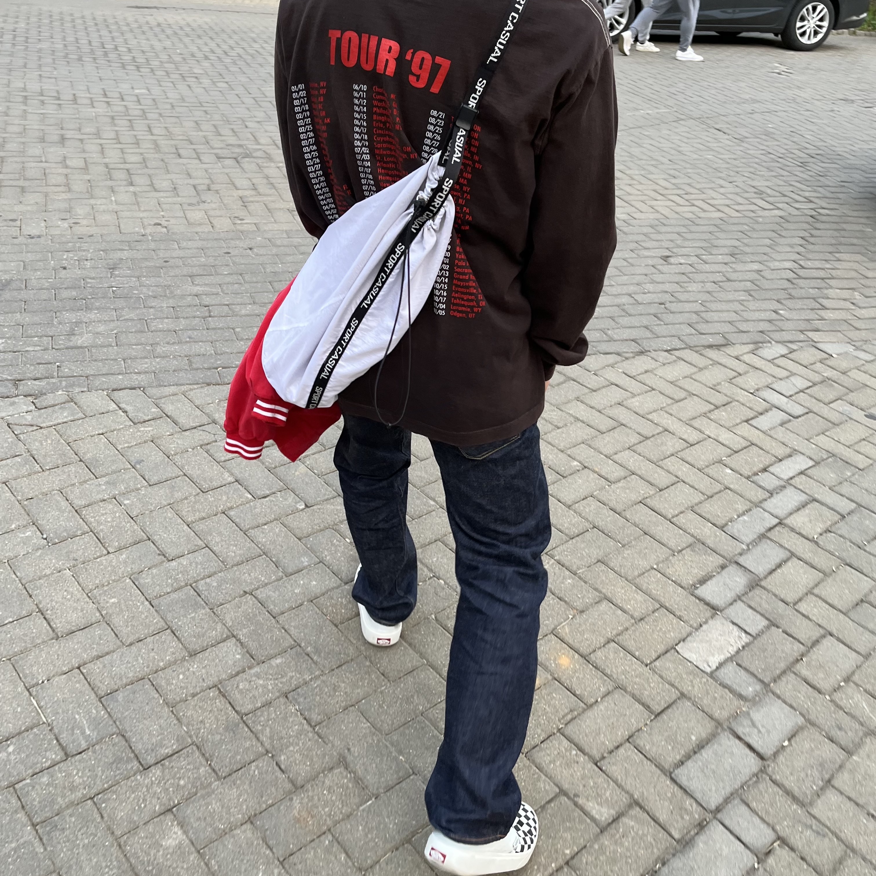 Vans Checkerboard Comfycush One Marshmallow 착용 스타일