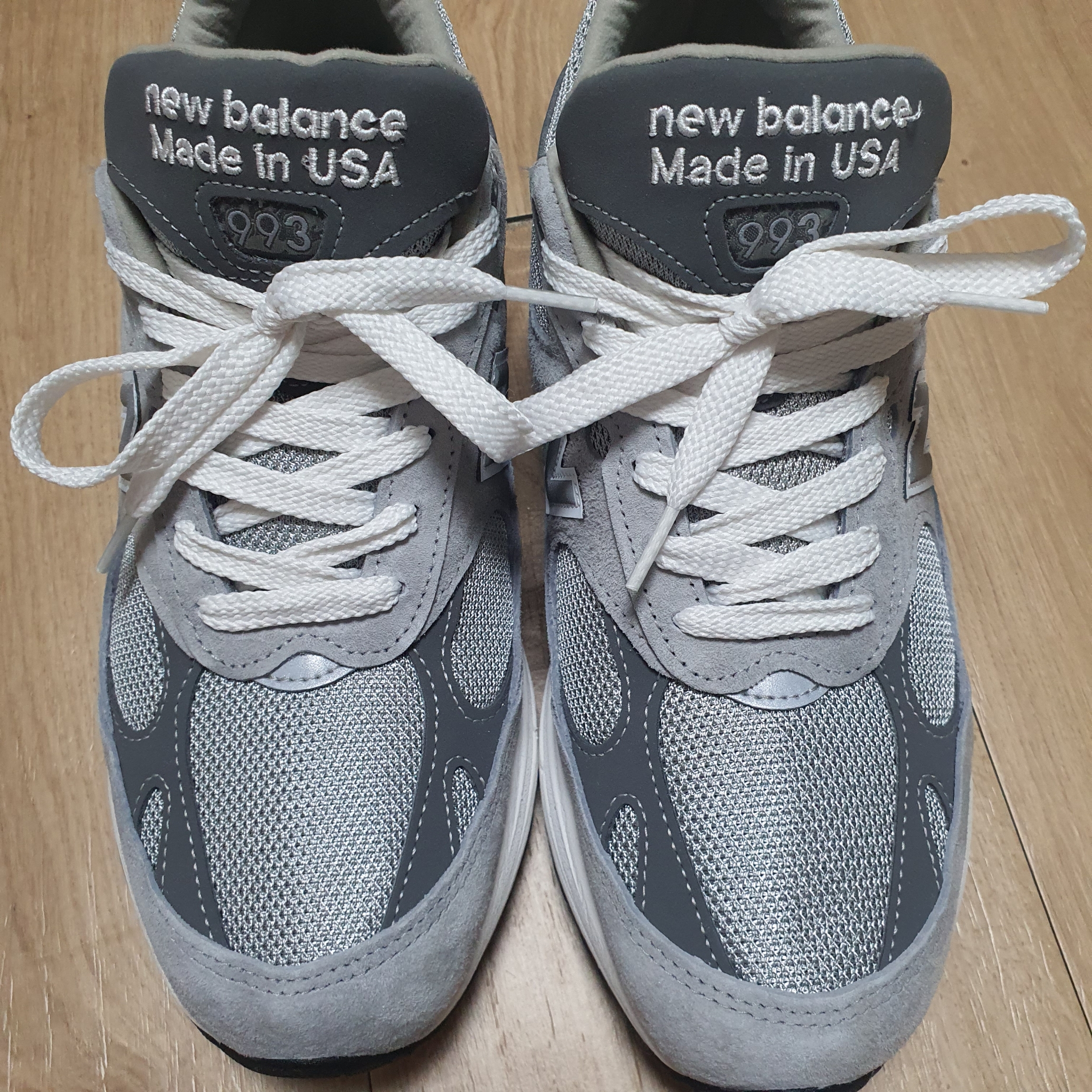 New Balance 993 Made in USA Grey - D Standard 착용 스타일 - 1