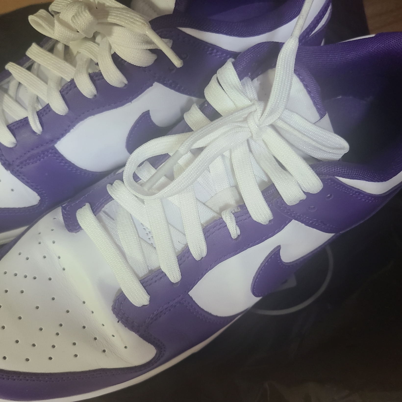 Nike Dunk Low Retro Championship Court Purple 착용 스타일