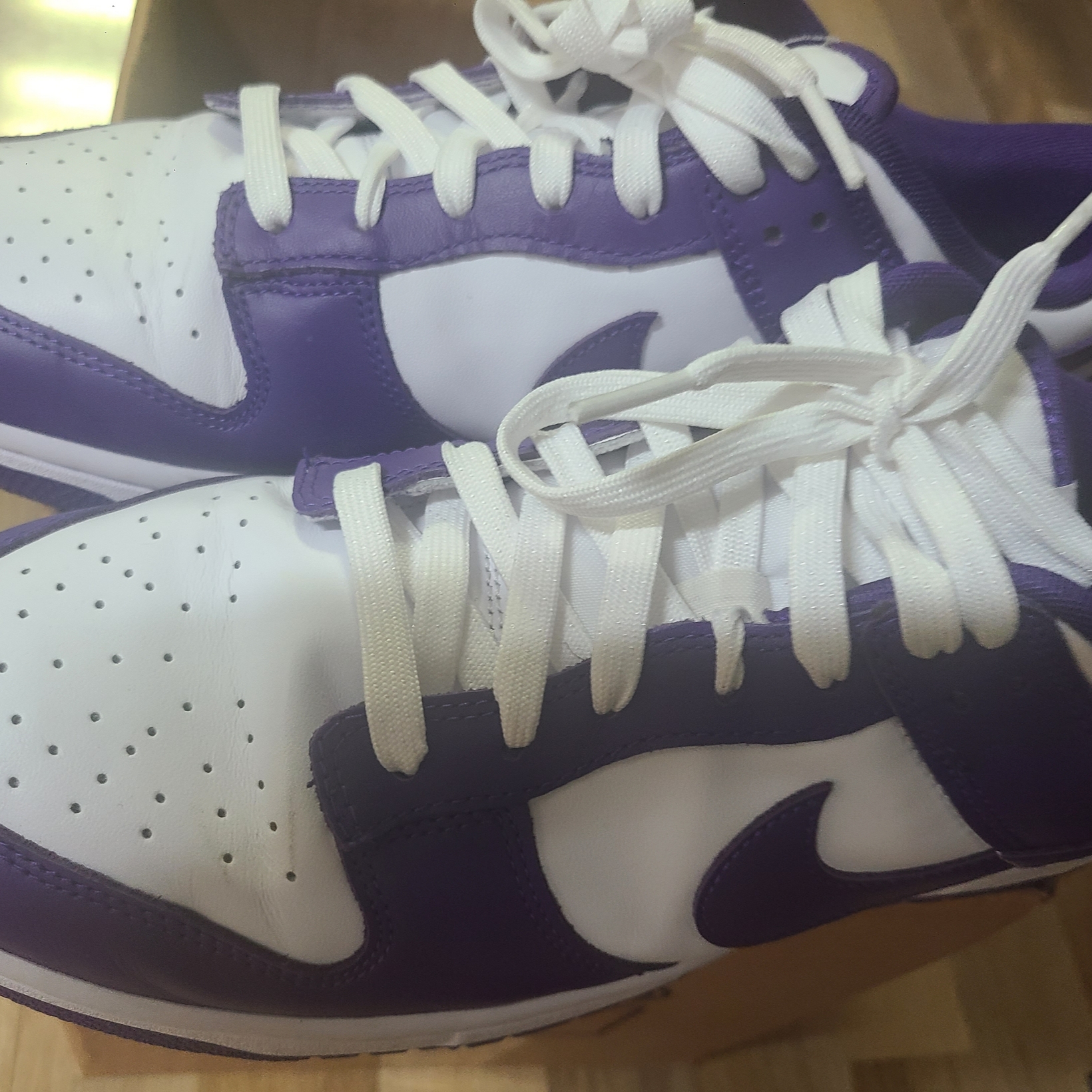 Nike Dunk Low Retro Championship Court Purple 착용 스타일