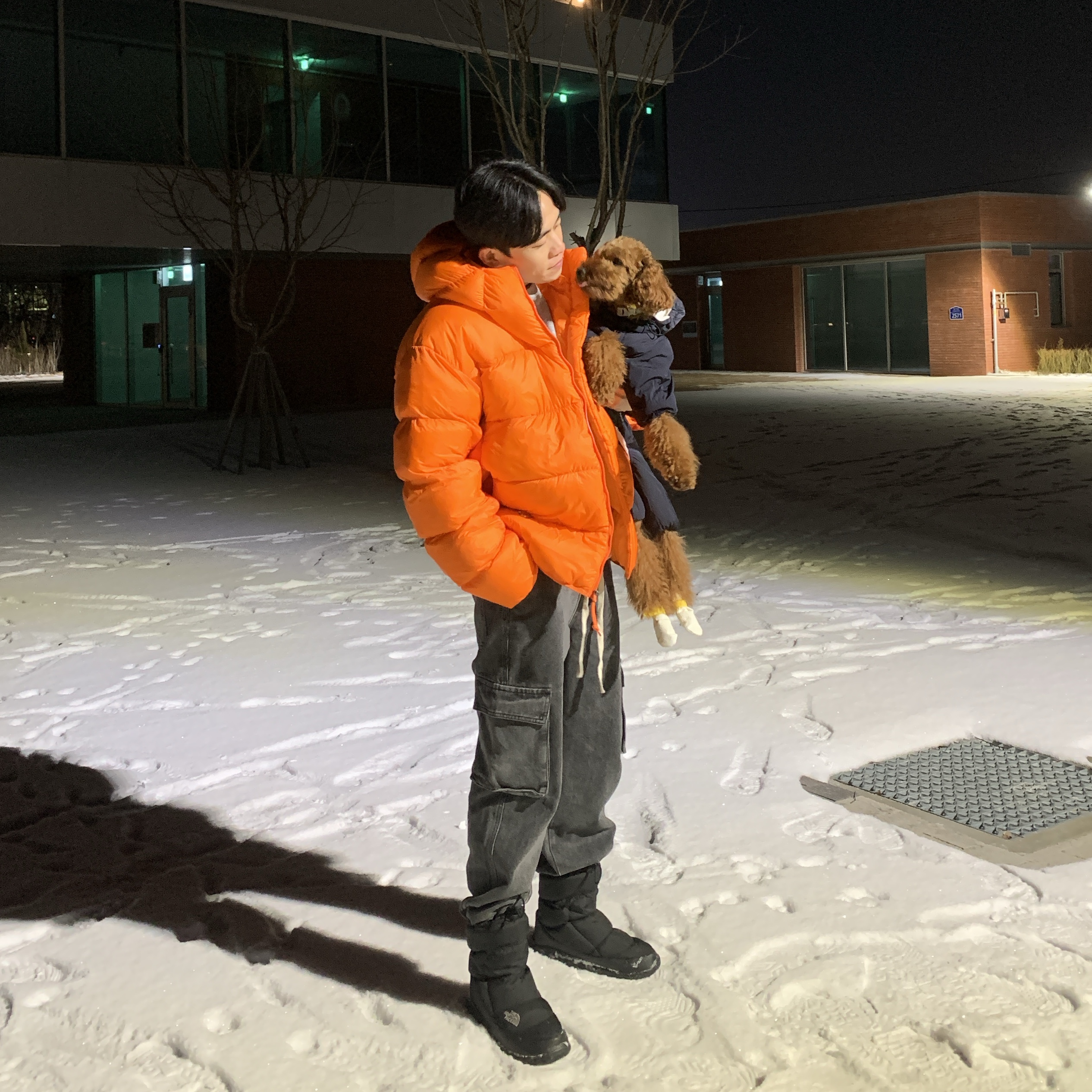Nike ACG Therma-Fit ADV Lunar Lake Puffer Jacket Safety Orange - Asia 착용 스타일 - 2