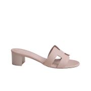 (W) Hermes Oasis Sandal Epsom & Rose Porcelaine