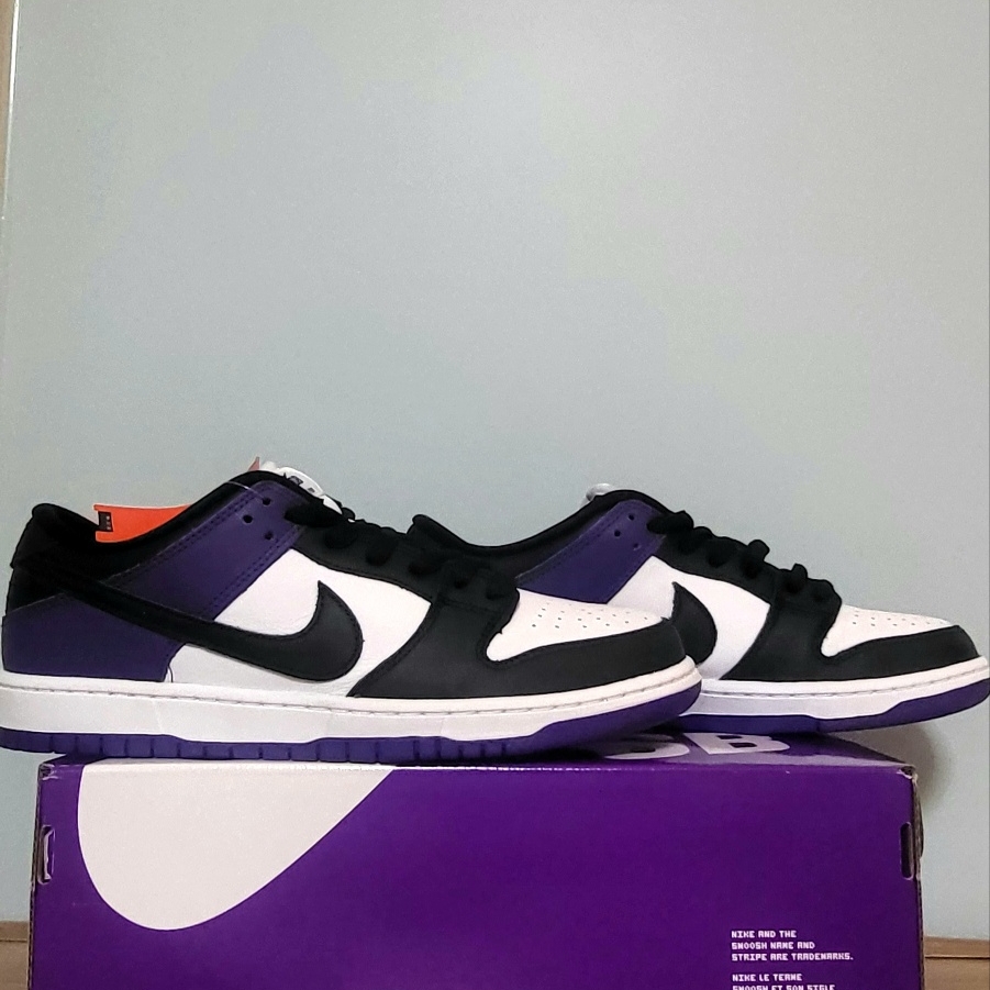 Nike SB Dunk Low Pro Court Purple 착용 스타일 - 1