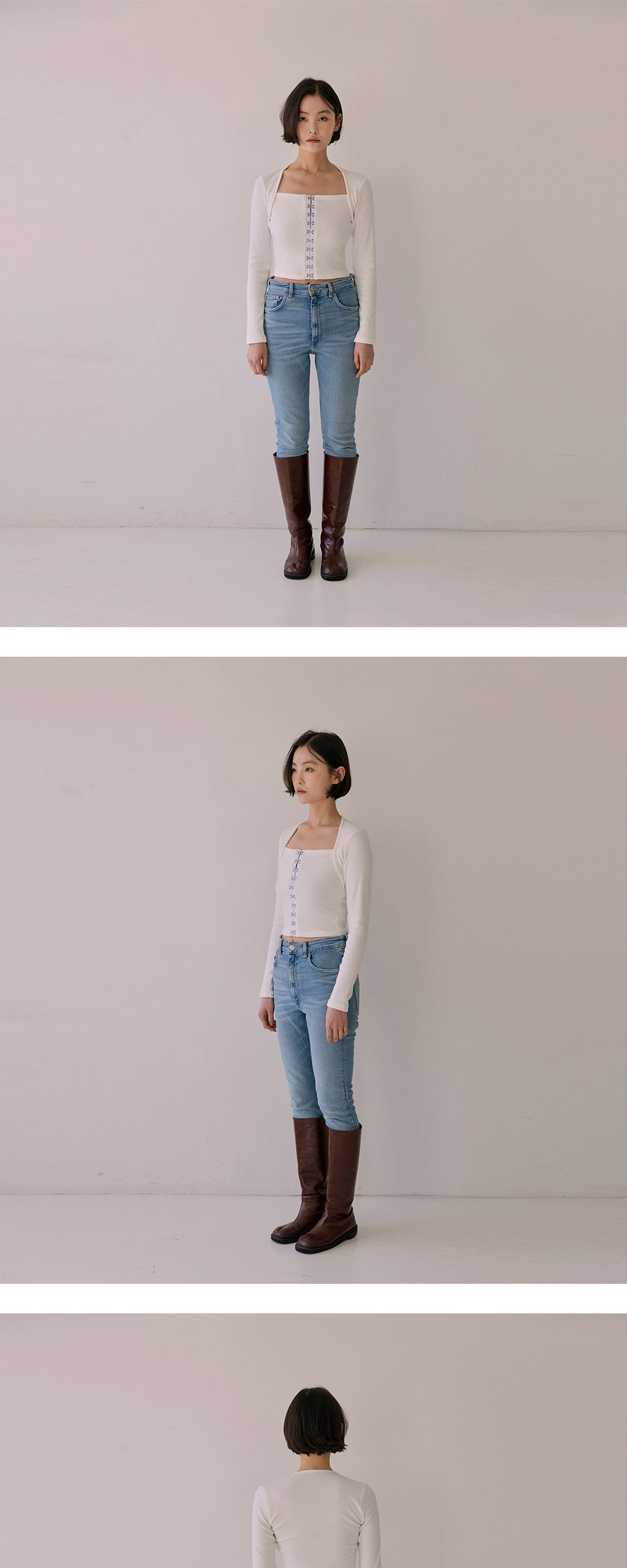 ◆Not your rose◆ Hook Square Top White NRTS0F001WH Designer fashion, Seoul-fully created | W Concept