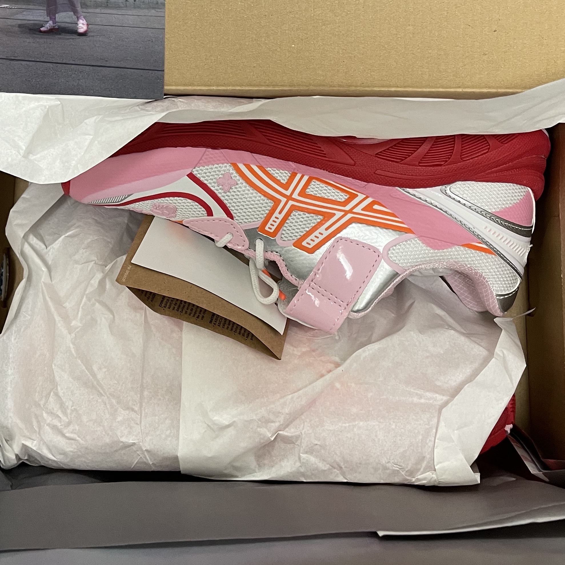 Asics x Cecilie Bahnsen GT-2160 White Habanero 착용 스타일